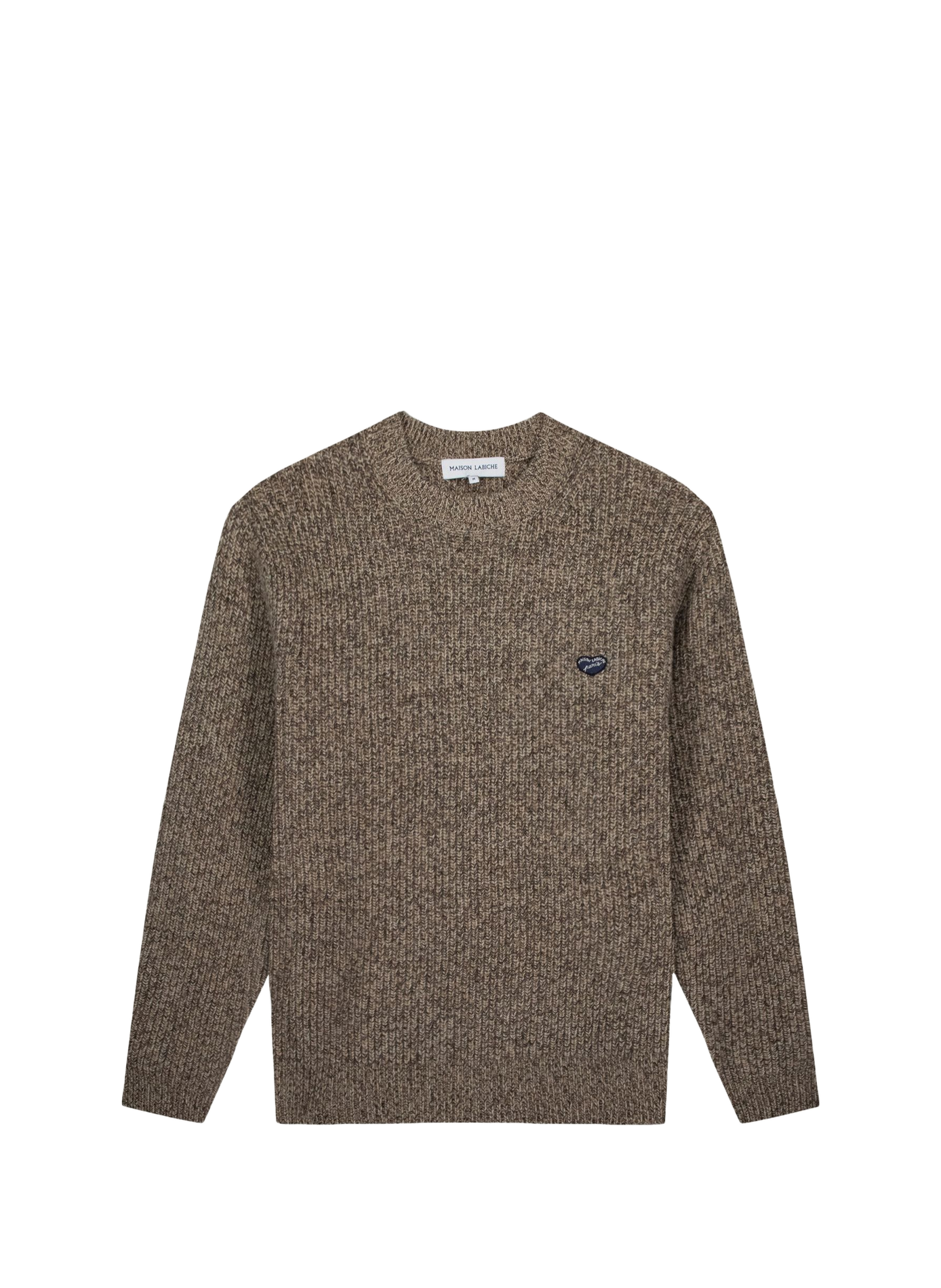 Round neck wool straight sweater MAISON LABICHE Brown