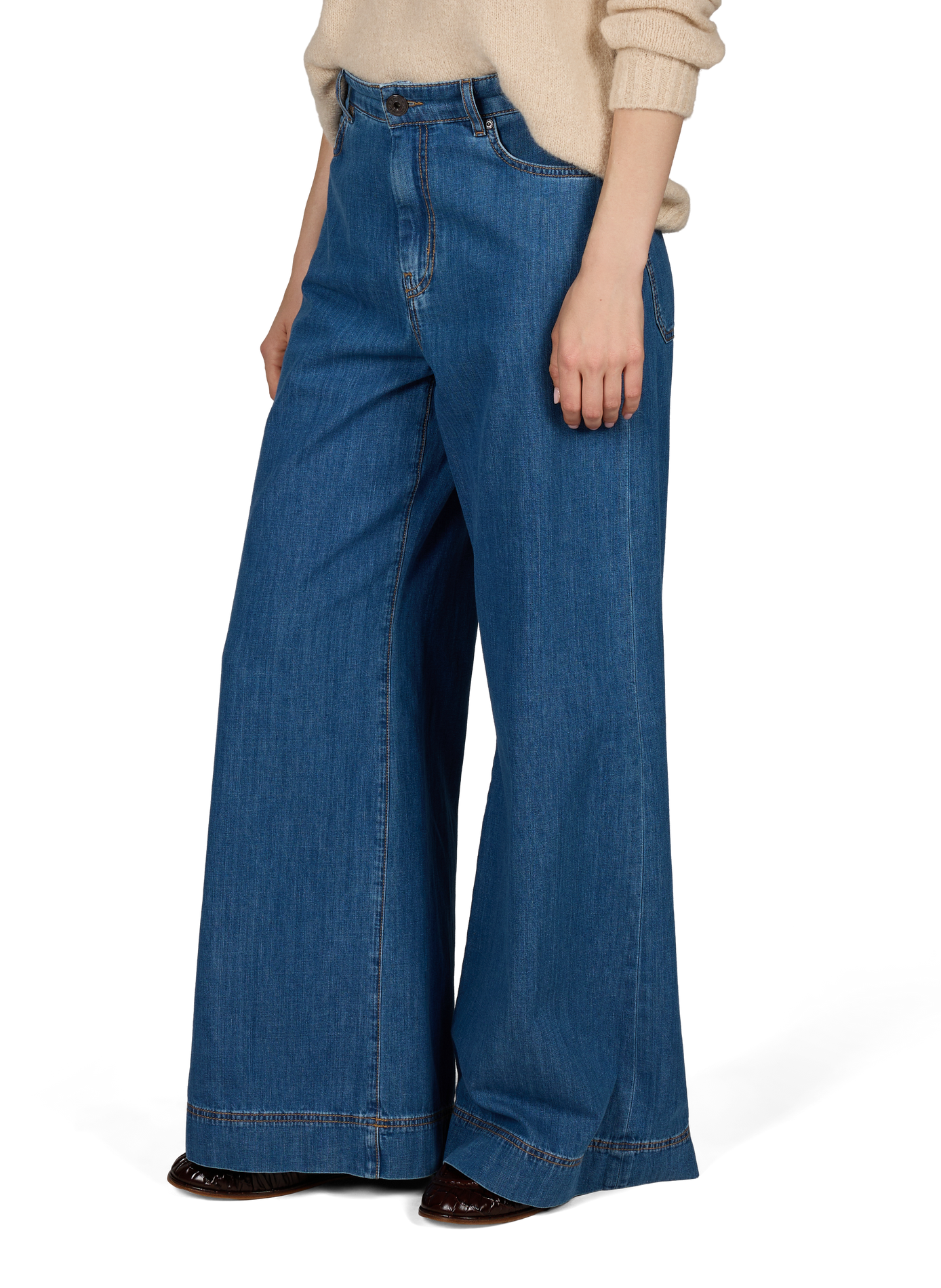 Flared cotton jeans  MAX MARA WEEK END Blue