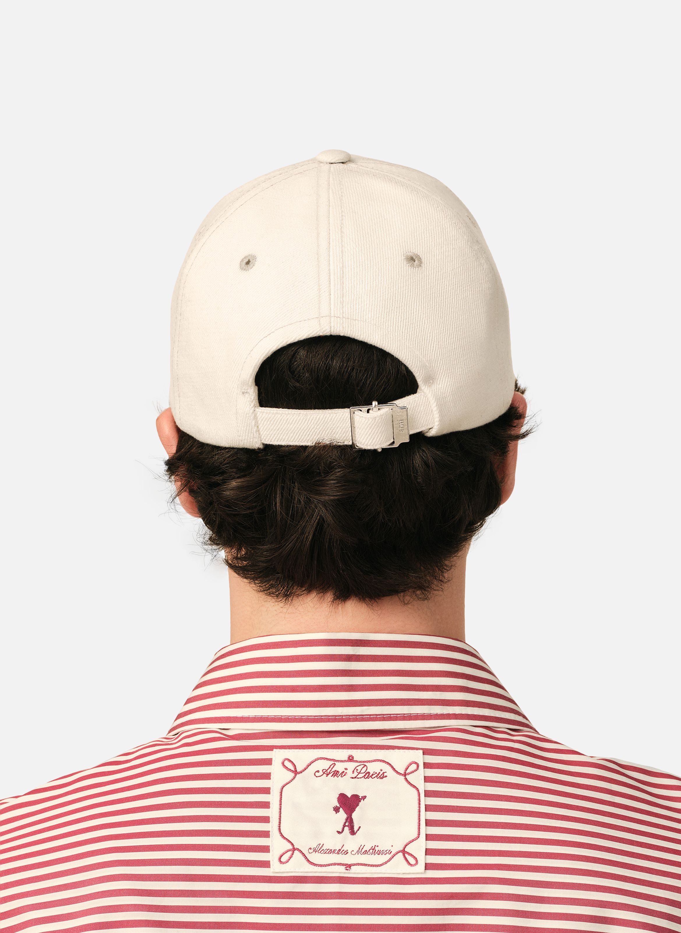 Casquette ami de coeur flèche unisexe en coton AMI PARIS Blanc
