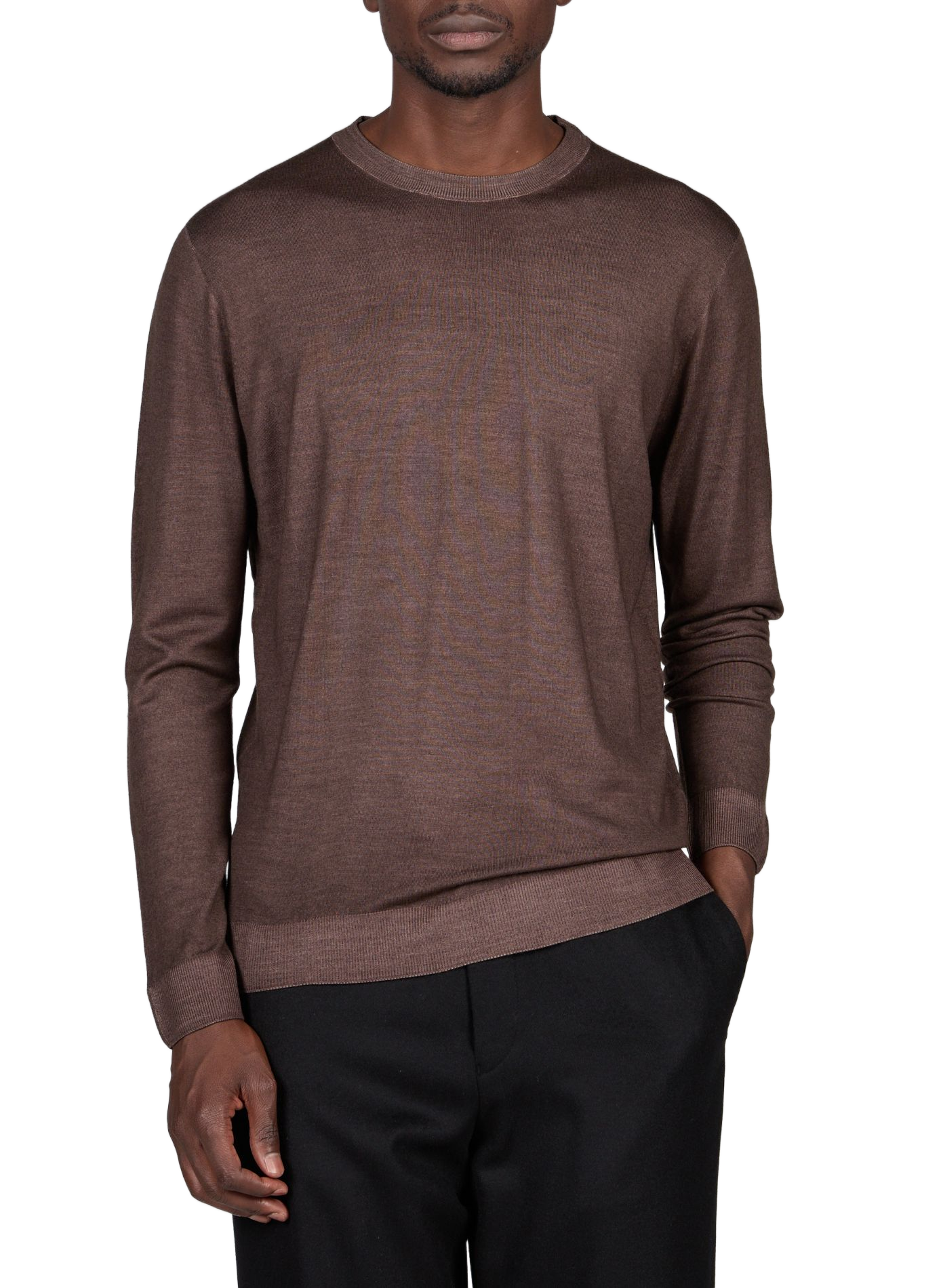 Gerade geschnittener Wollpullover CORNELIANI Braun