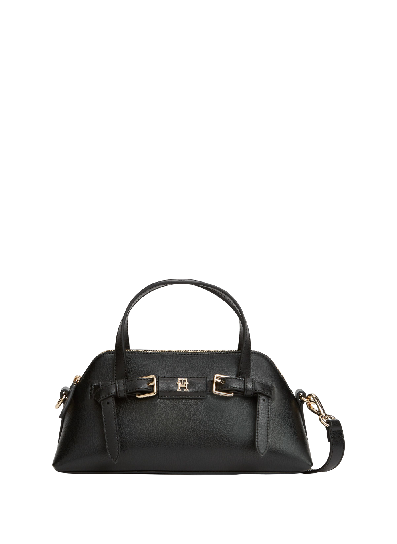 Plain zippered handbag TOMMY HILFIGER Black