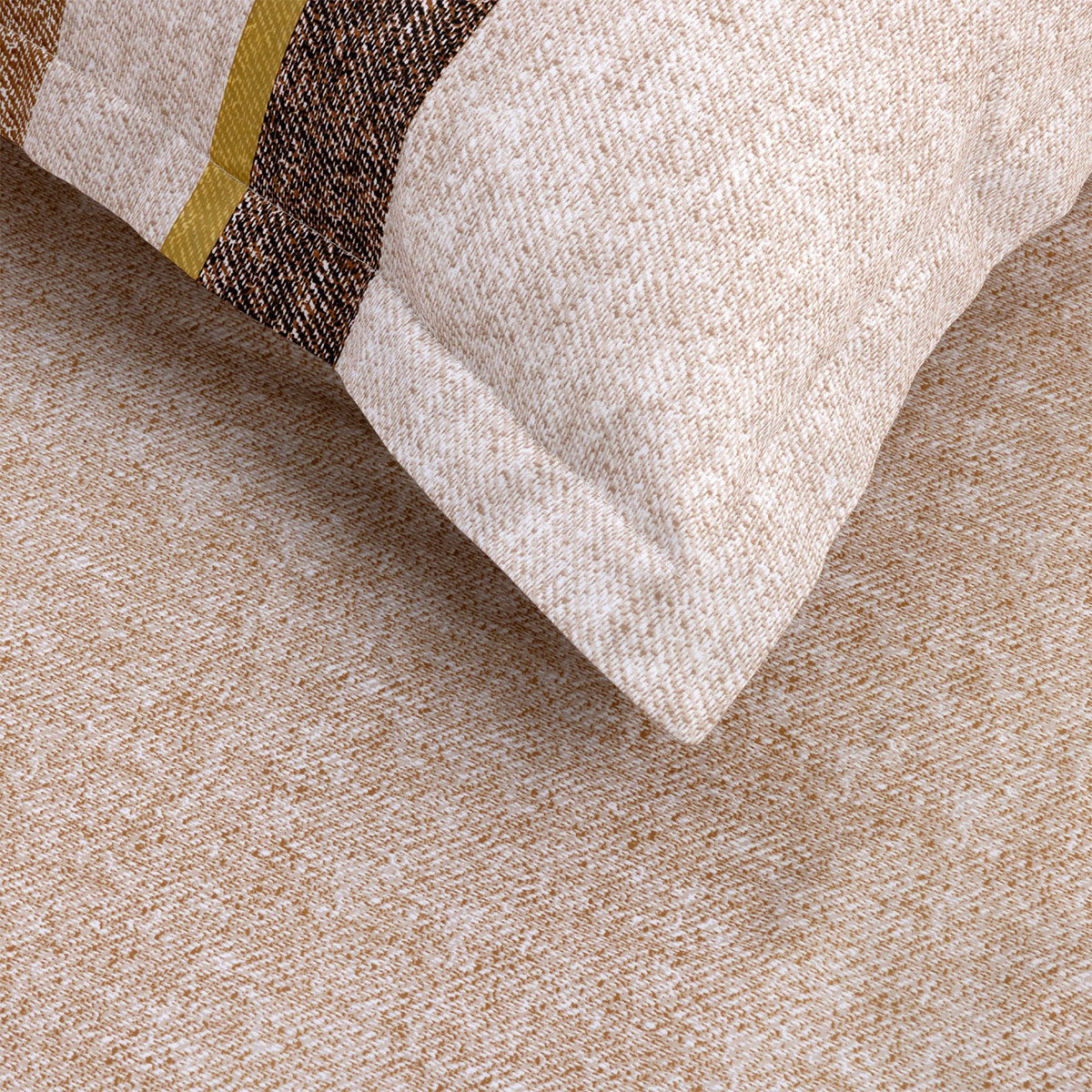 Taie d'oreiller en satin de coton, loomis BOSS HOME Marron