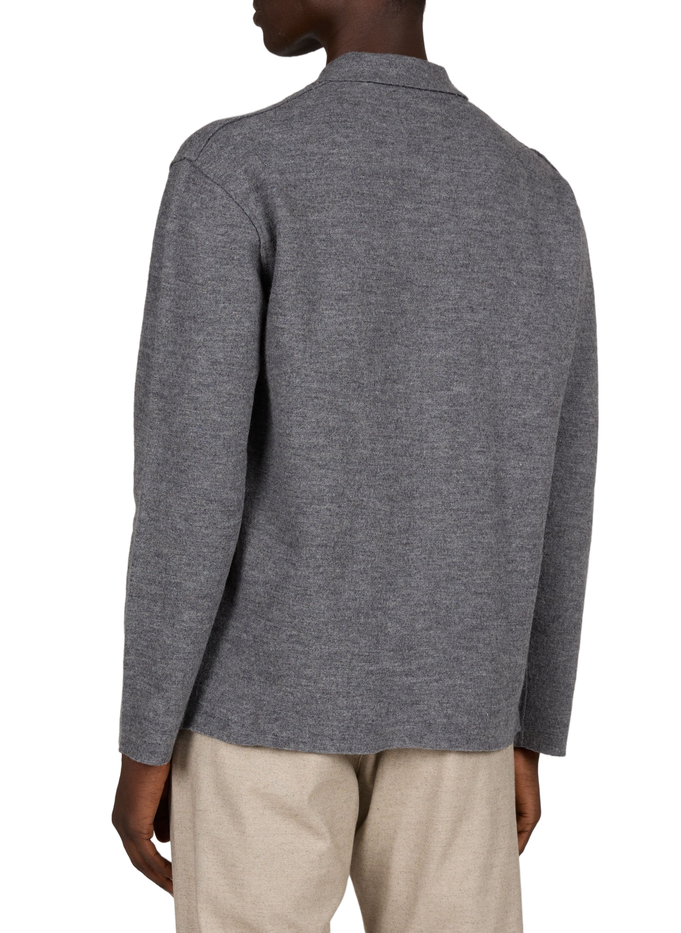 Straight merino wool overshirt NN.07 Grey