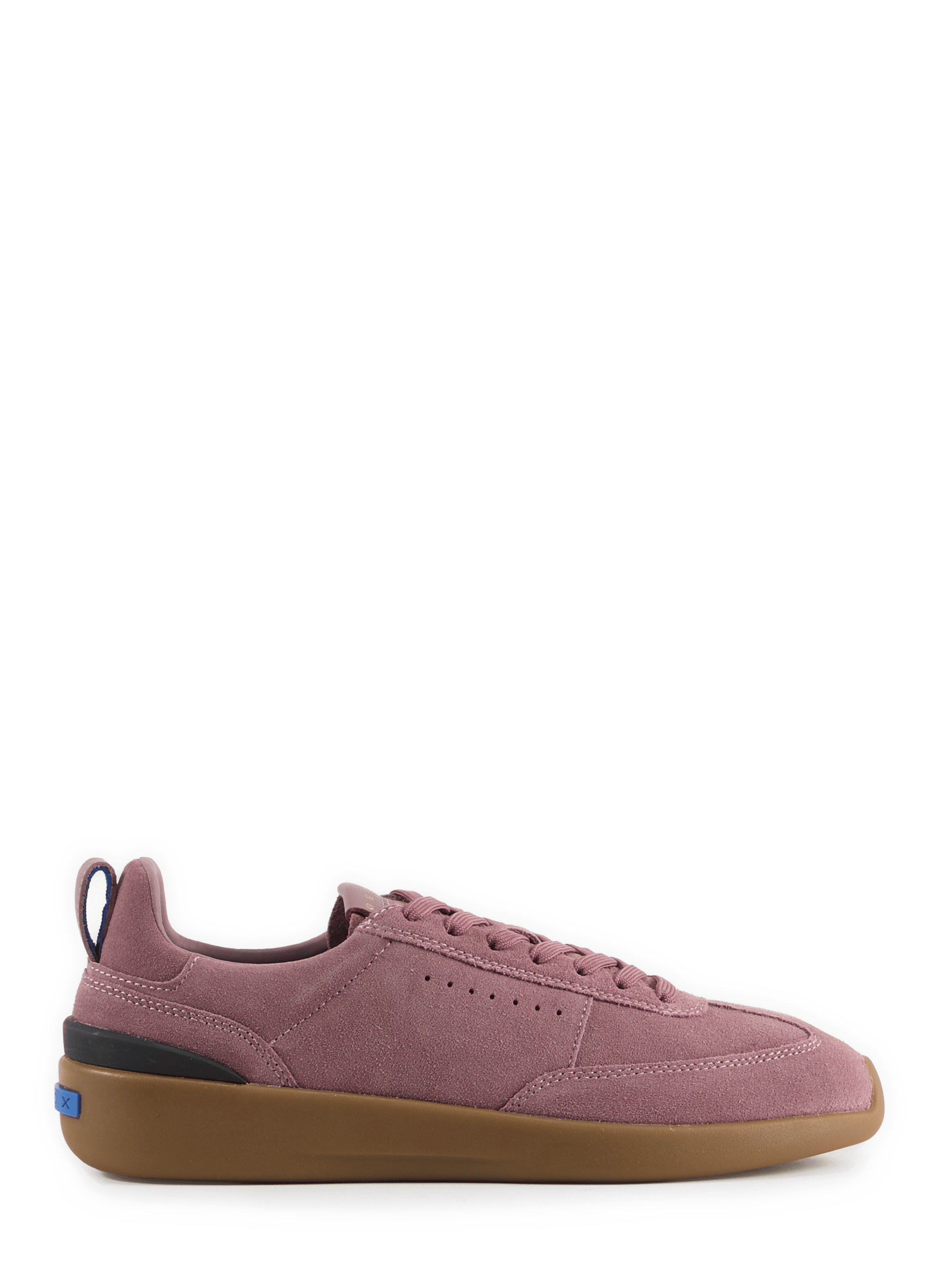 GXRB-02 lace-up sneakers in suede leather  Old rose