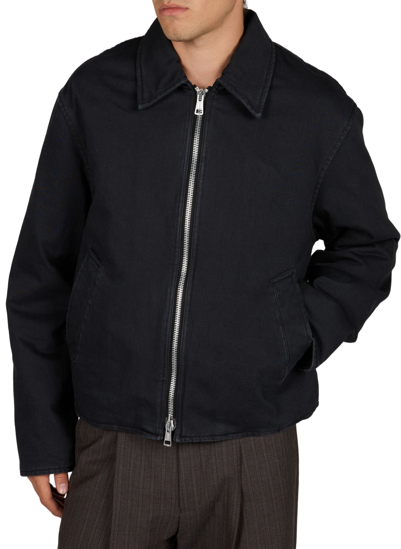 Gerade geschnittene Jacke mit klassischem Kragen aus Baumwolle OUR LEGACY Schwarz