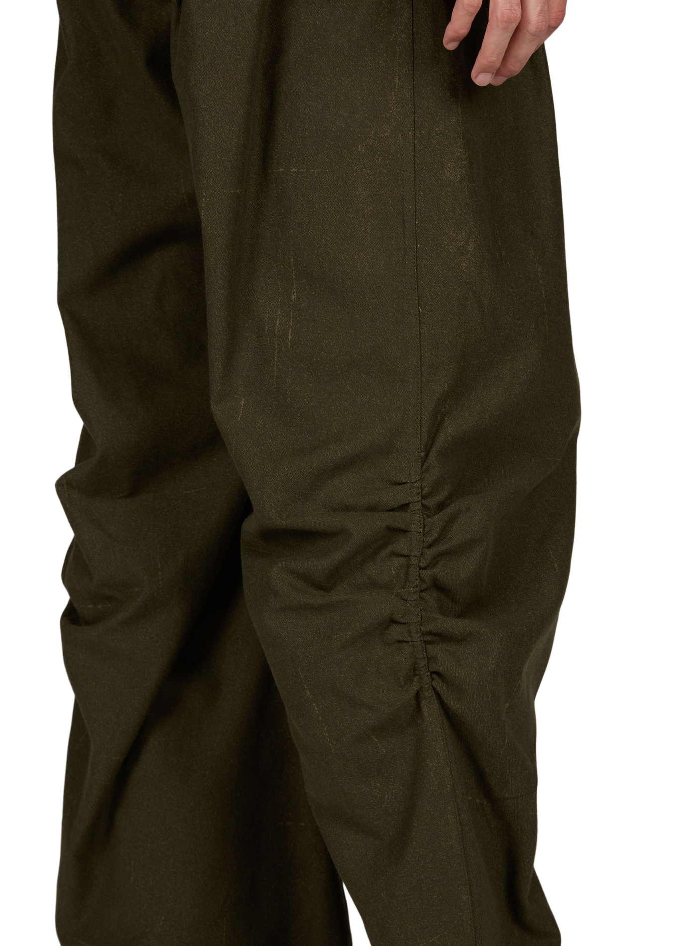 Plain wide-leg trousers with gathers RENÈ Green
