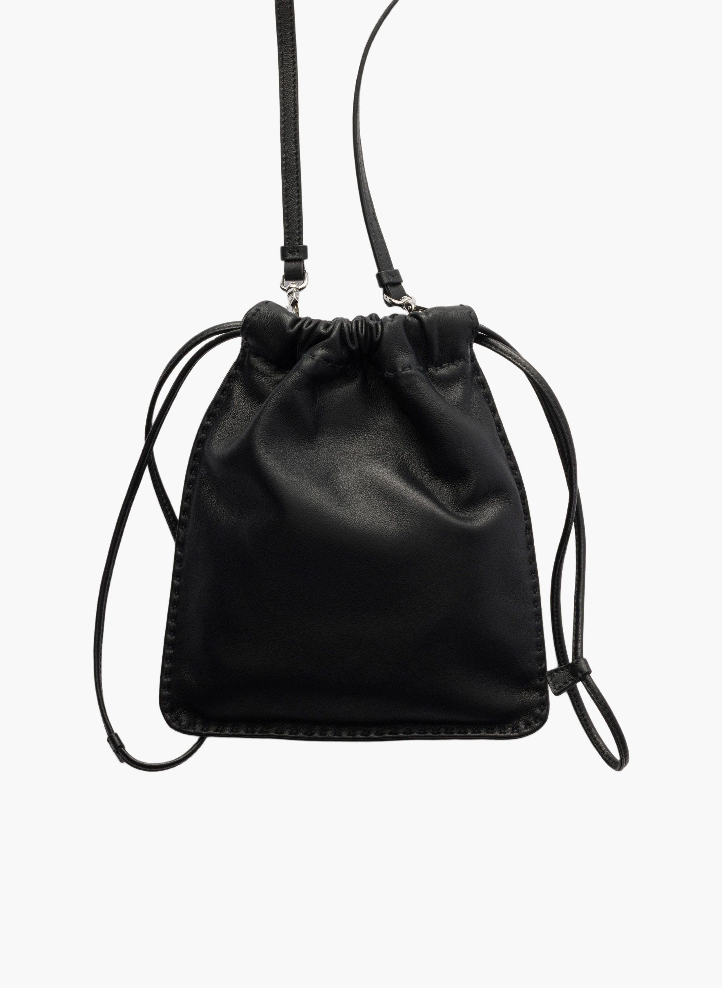Pochette pour smartphone en cuir nappa PRADA Noir