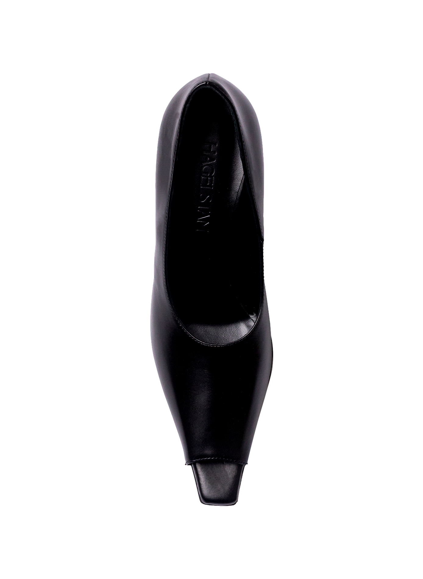 Escarpins ouverts Mica 95 en cuir HAGELSTAM Noir