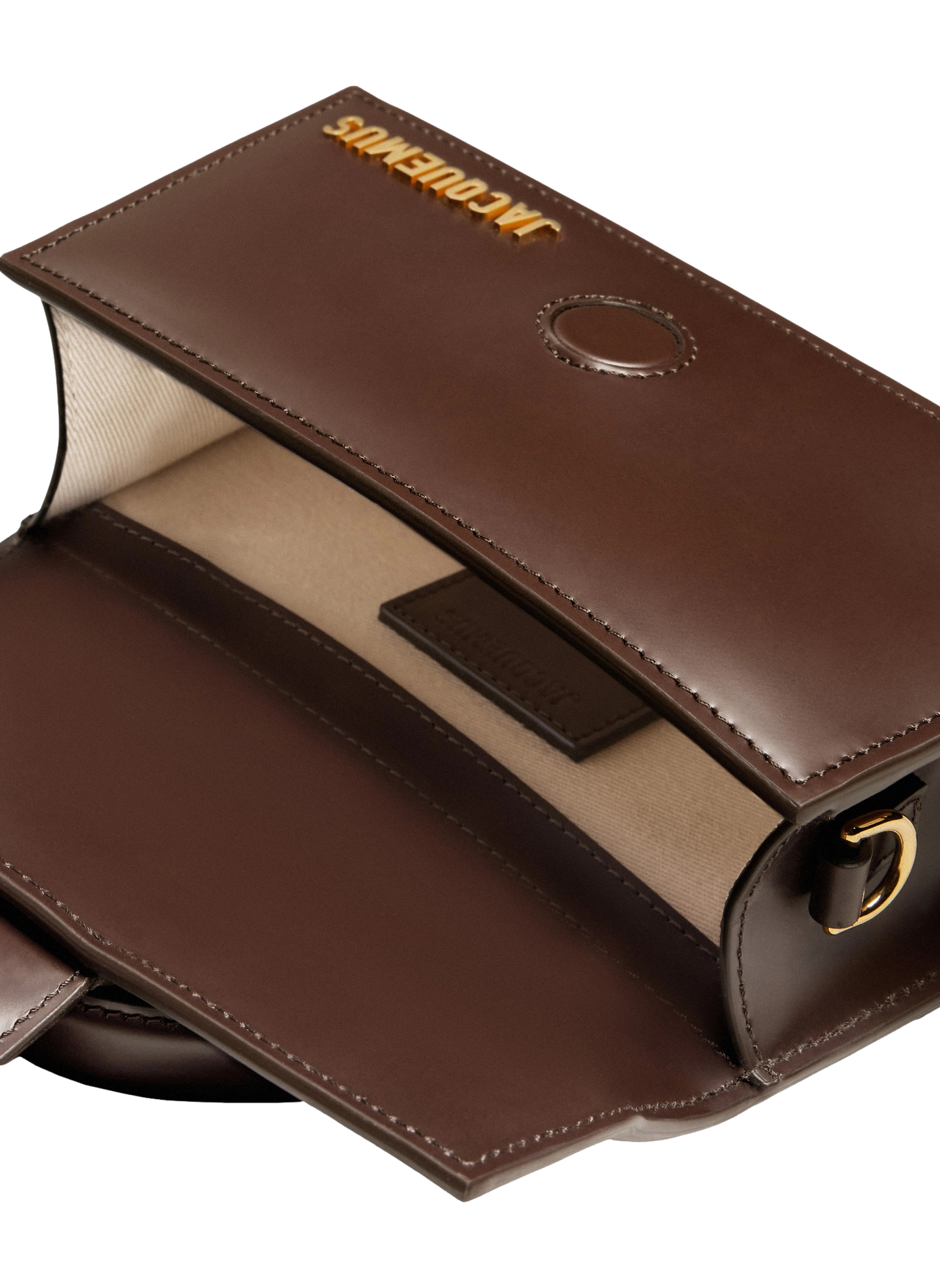 Le mini sac Bambino en cuir de veau JACQUEMUS Brown