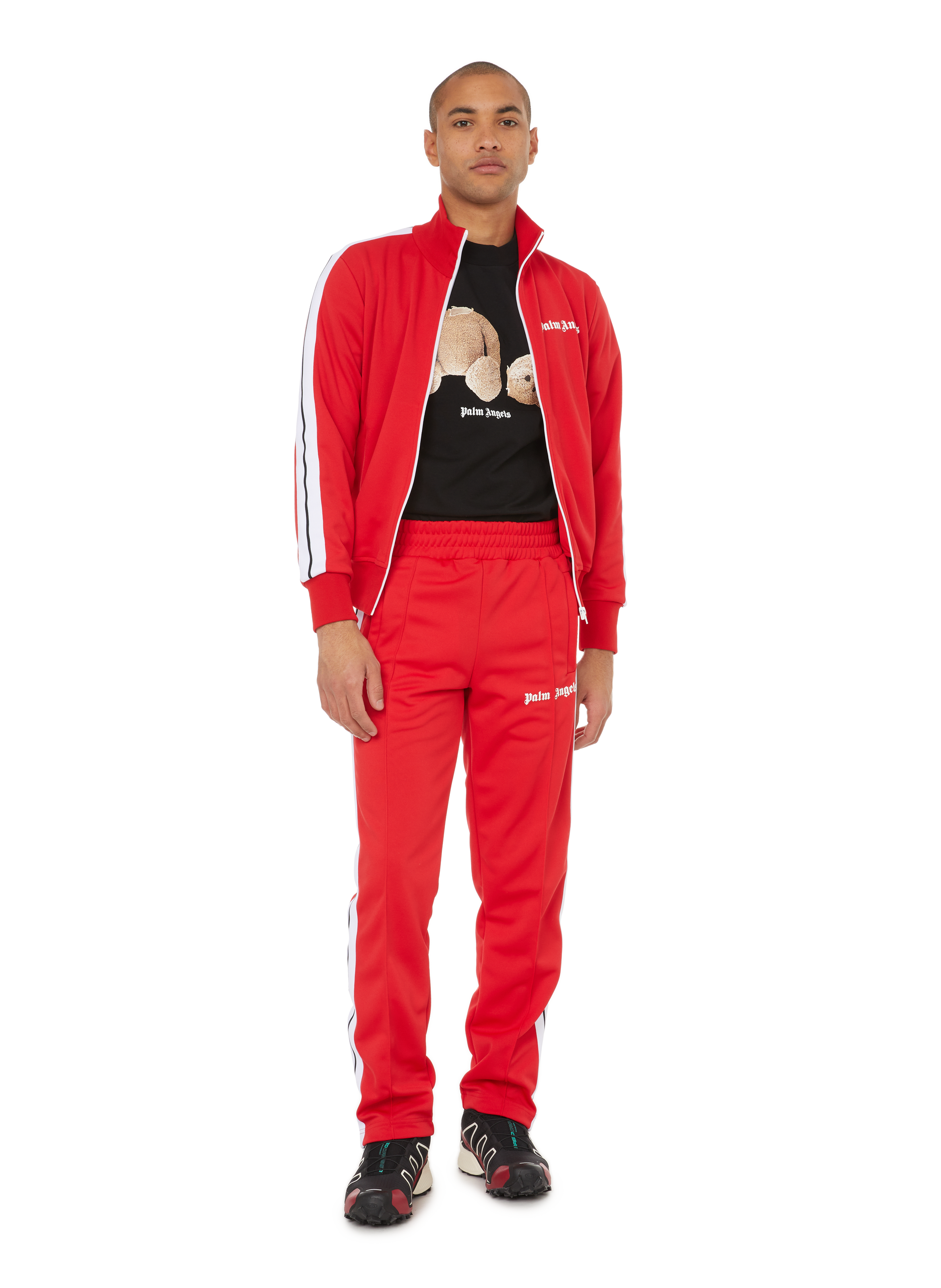 red off white tracksuit