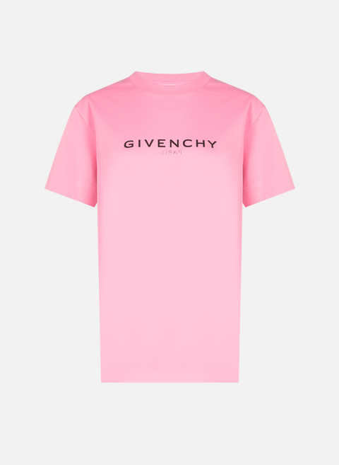 Pink cotton logo T-shirtGIVENCHY 