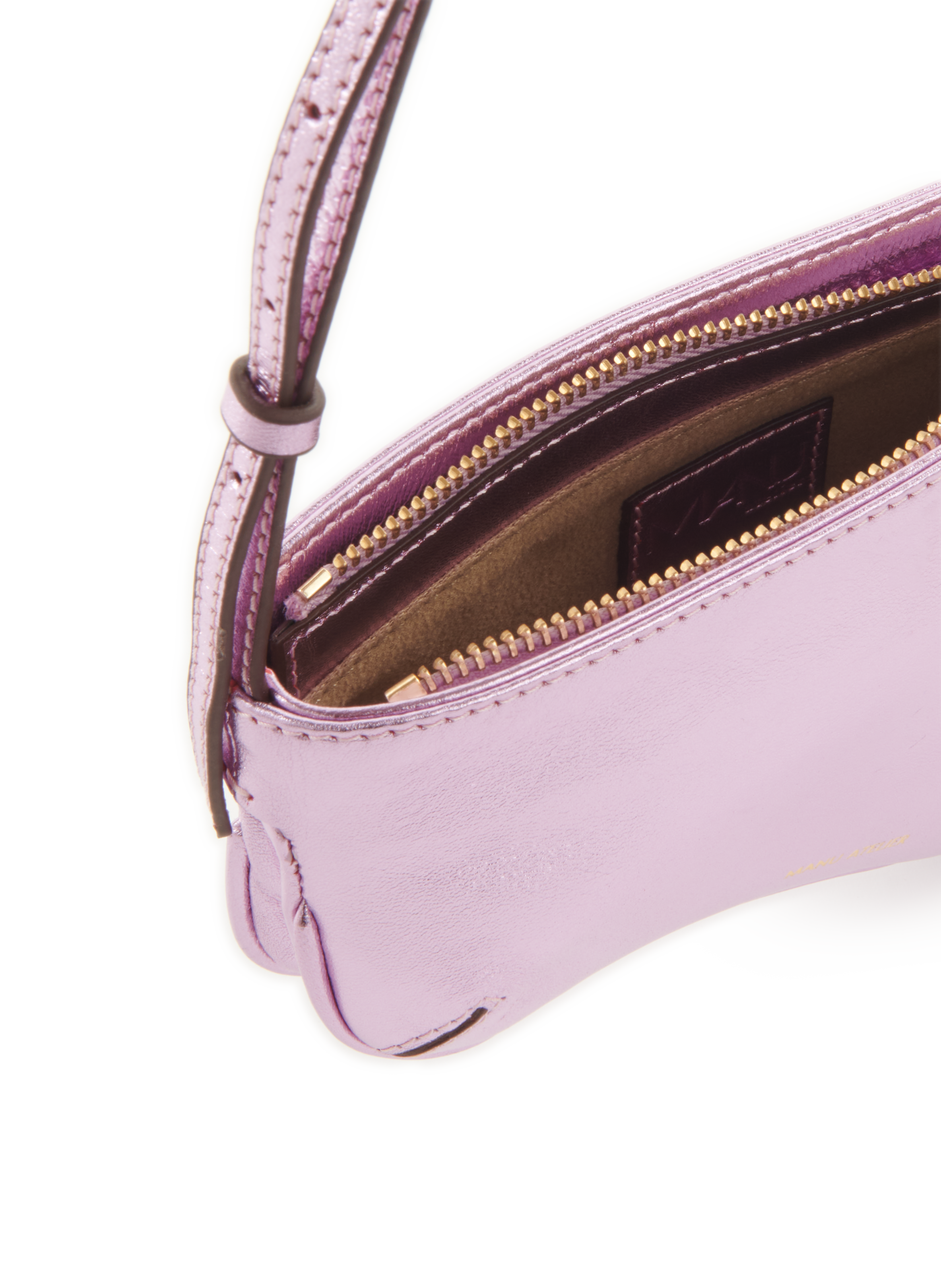Sac à main The Curve en cuir MANU ATELIER Violet