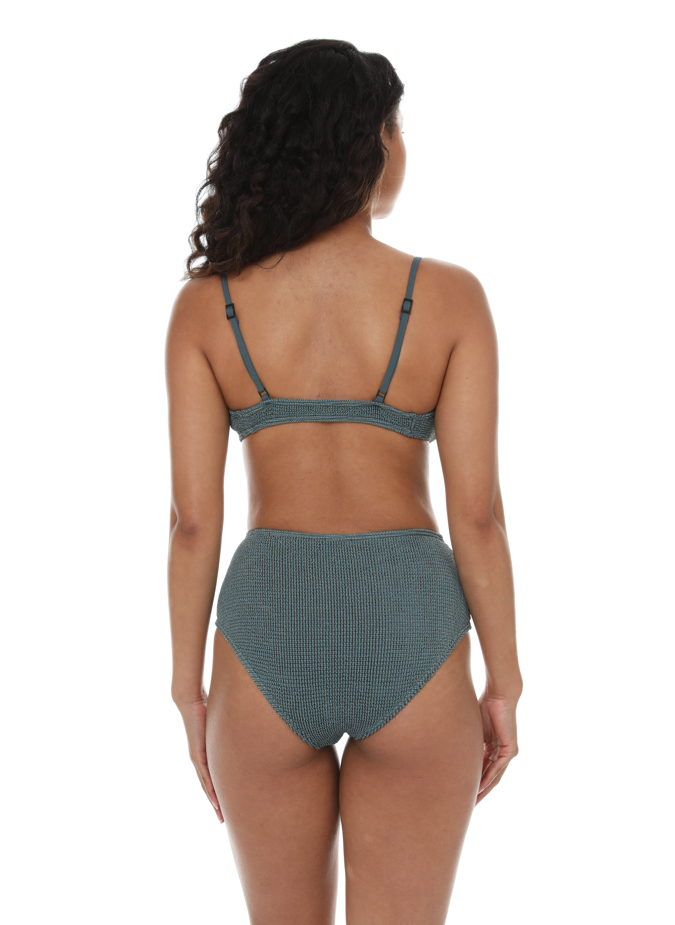 Haut de maillot de bain froissé BOND EYE Vert