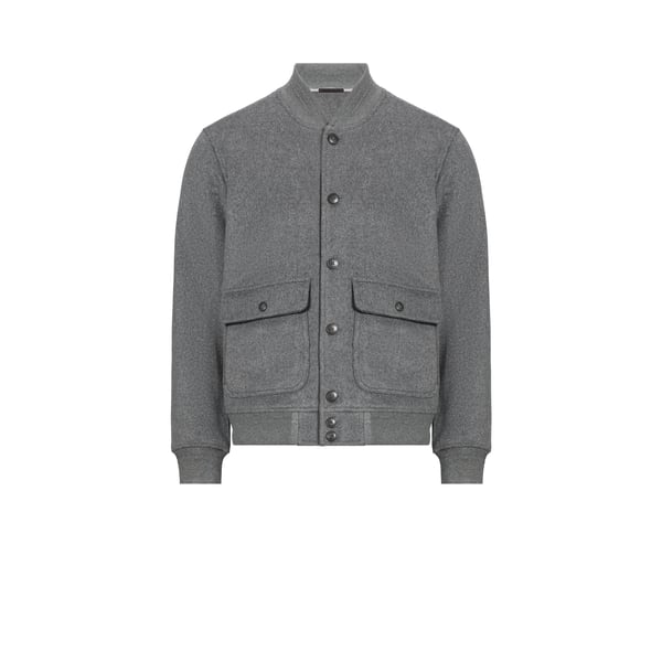 Hackett Wool Bomber Jacket In Red