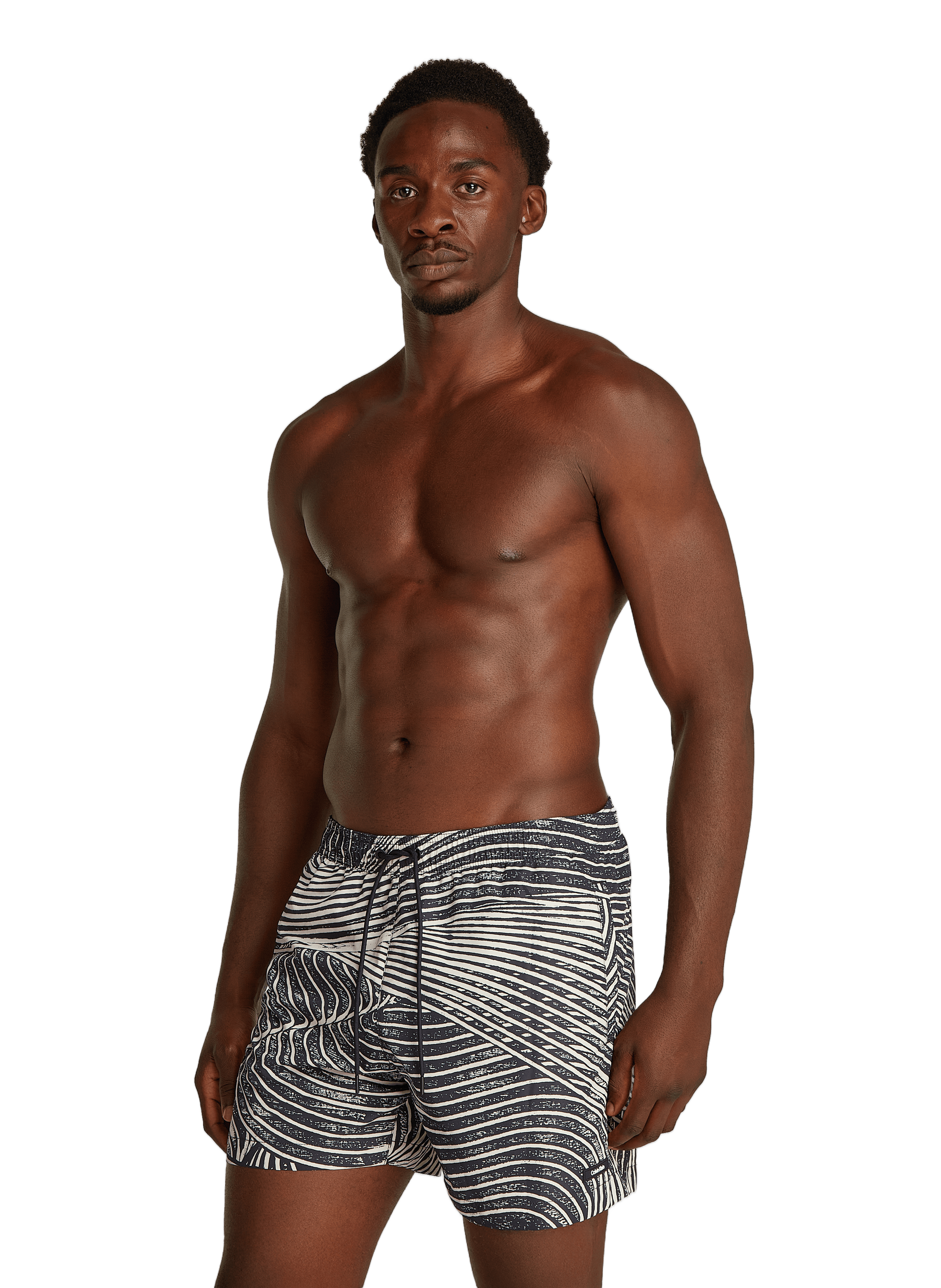 Short de bain à imprimé CALVIN KLEIN Noir