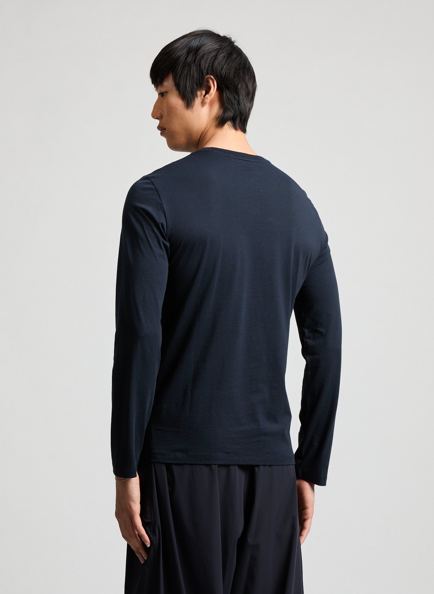 Long-sleeve cotton t-shirt ARMANI EXCHANGE Blue