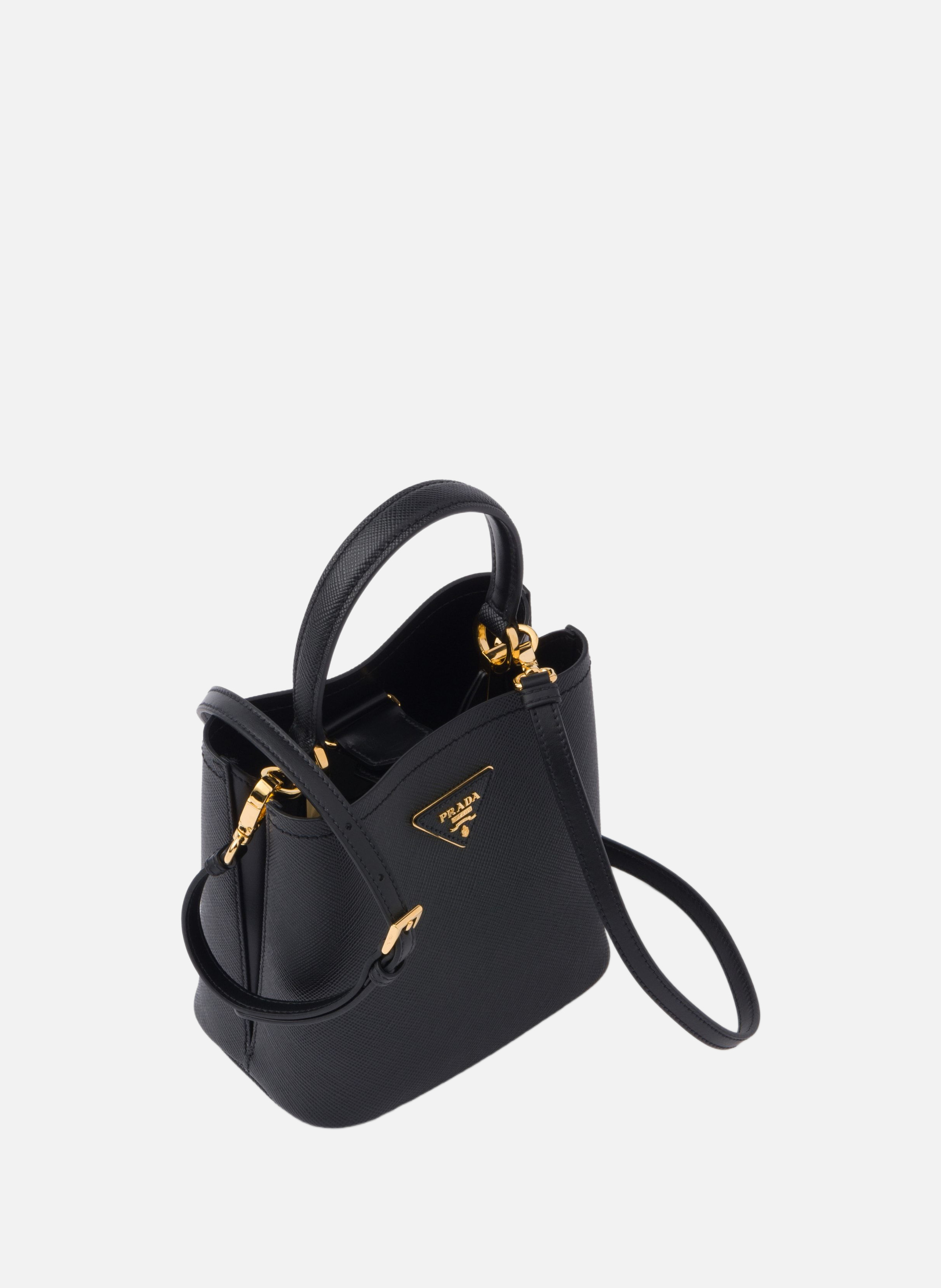 Petit sac prada panier en cuir saffiano PRADA Noir