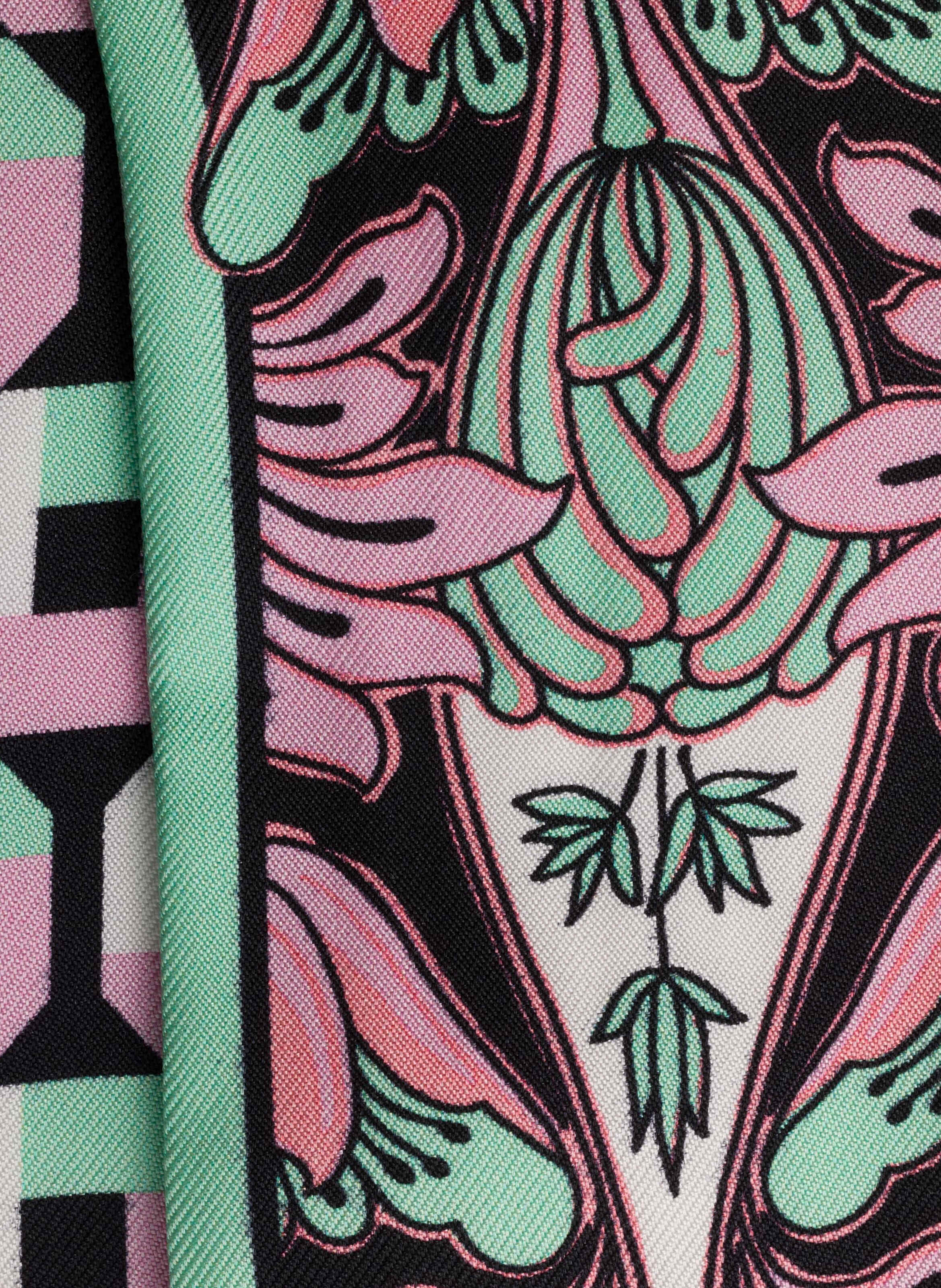 Foulard fin en sergé de soie imprimé PRADA Vert