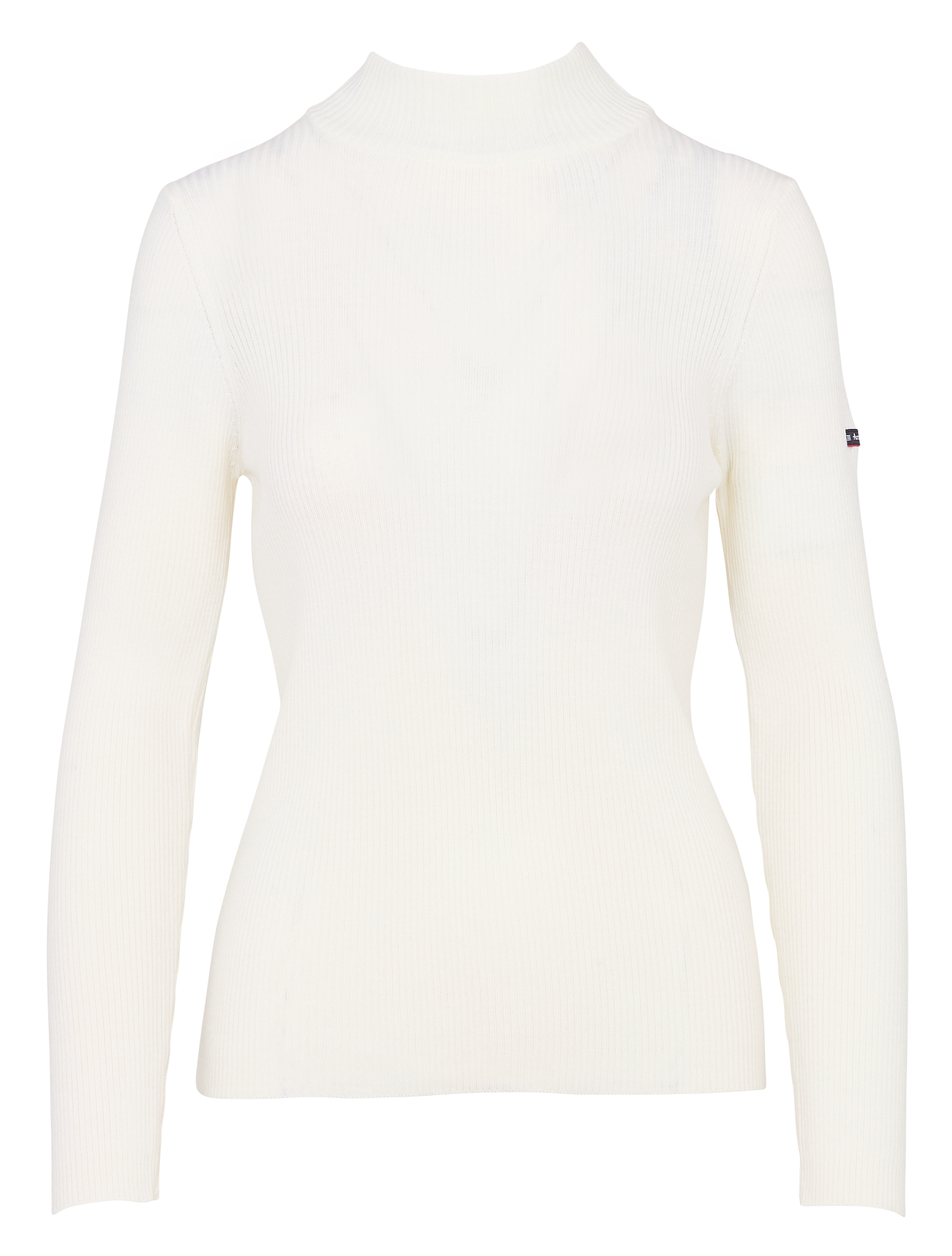 Pull col montant côtelé en laine combourg ARMOR-LUX Beige