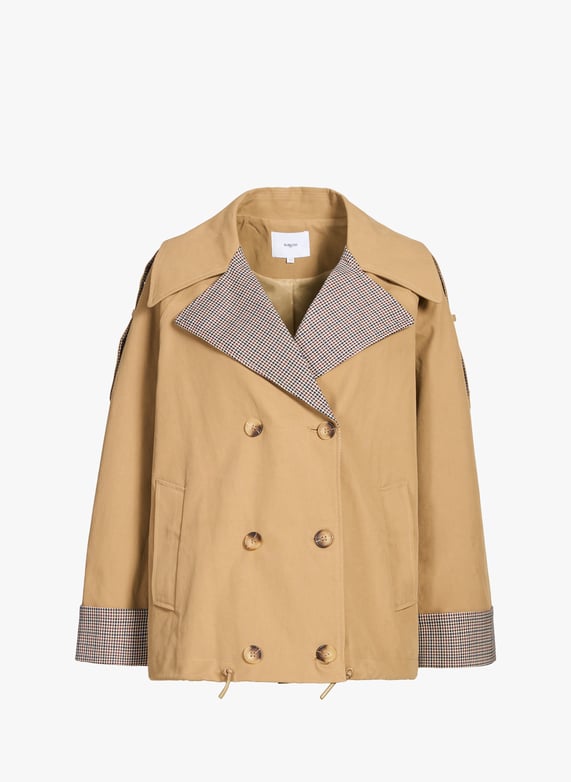 Veste col tailleur en coton | Marron by SUNCOO Veste col tailleur en coton Marron