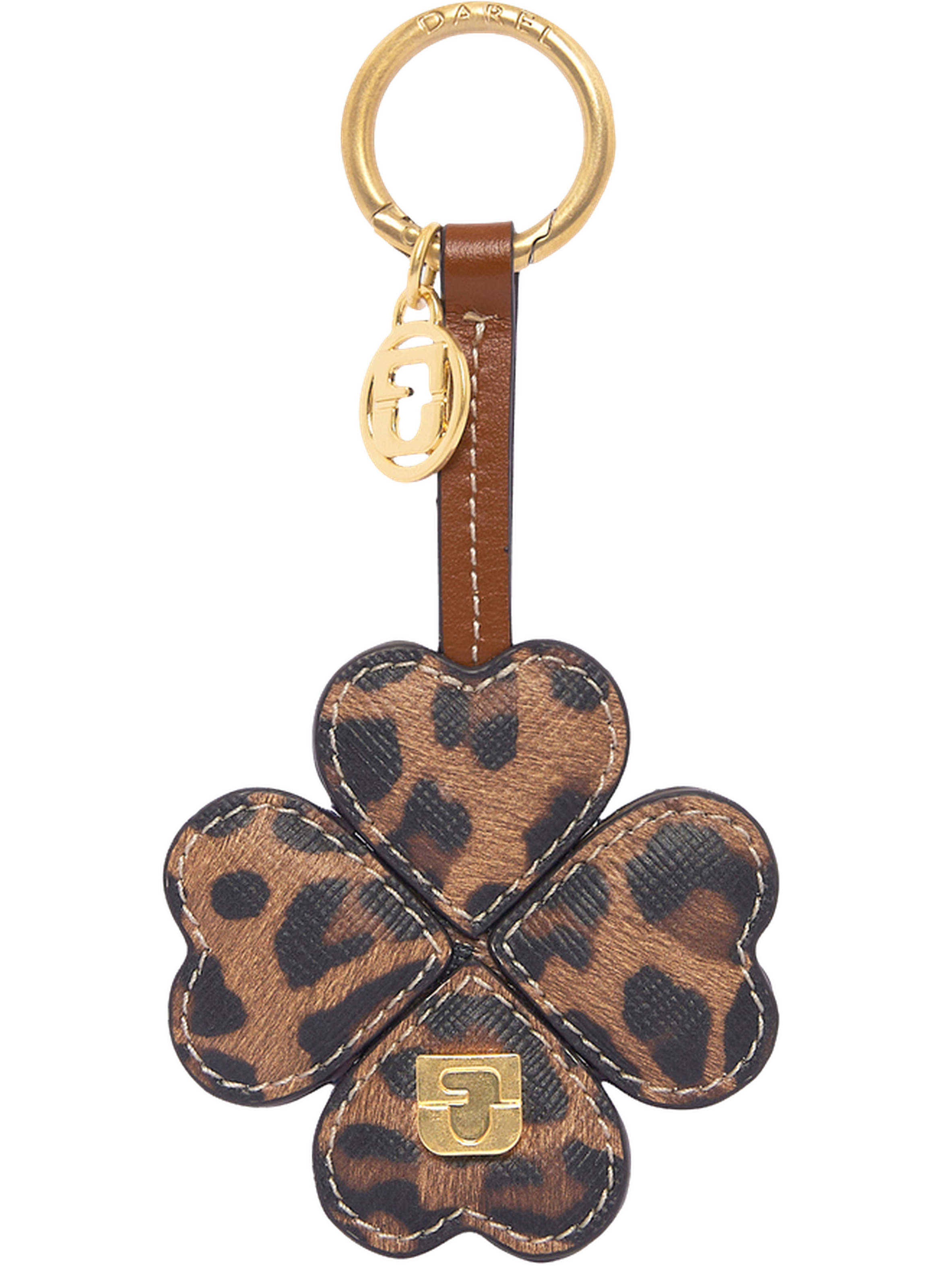 Charm en toile enduite léopard et cuir – 4 feuilles gd GERARD DAREL Multicolore