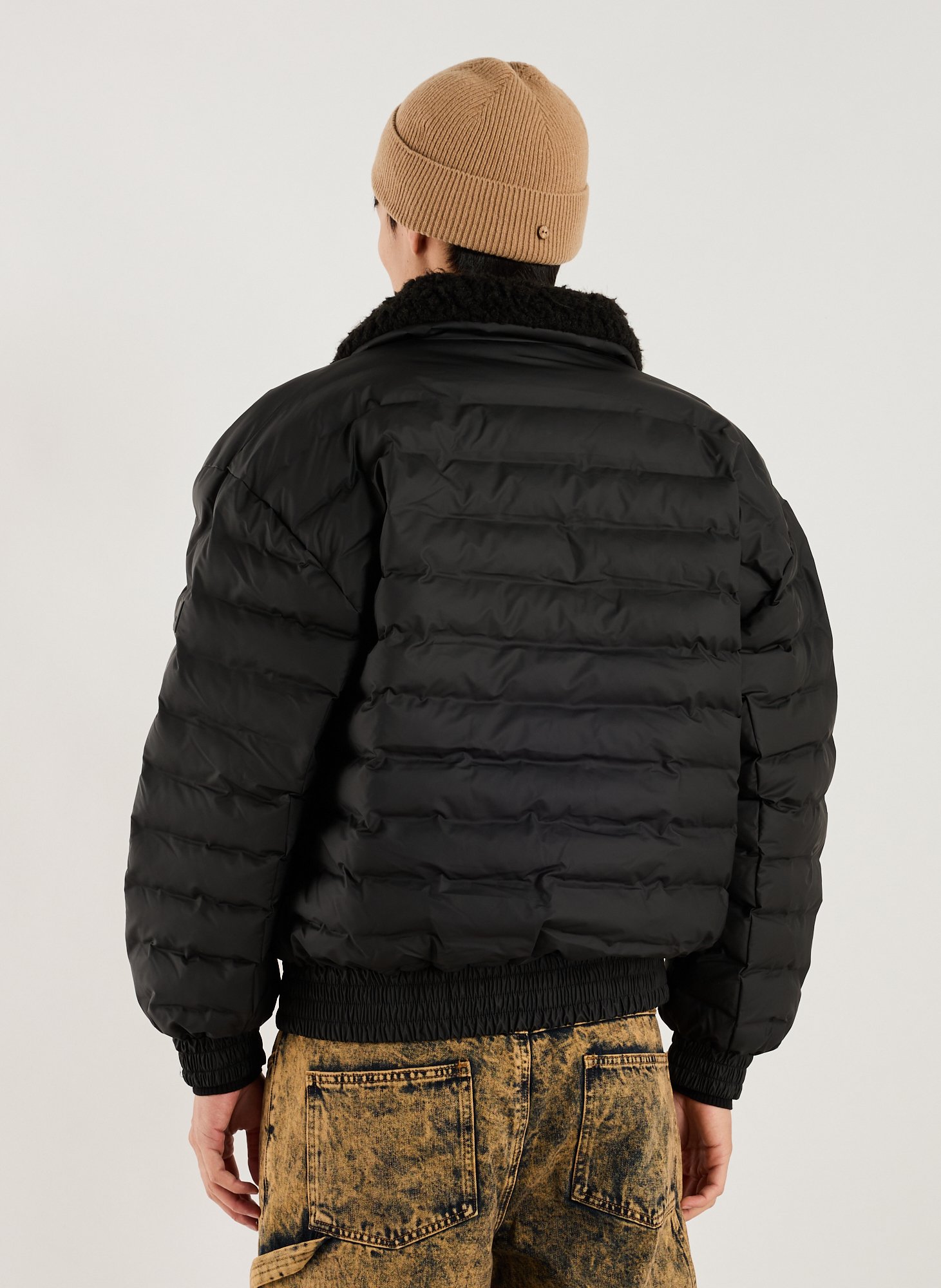 Quilted high-neck puffer jacket RAINS Black