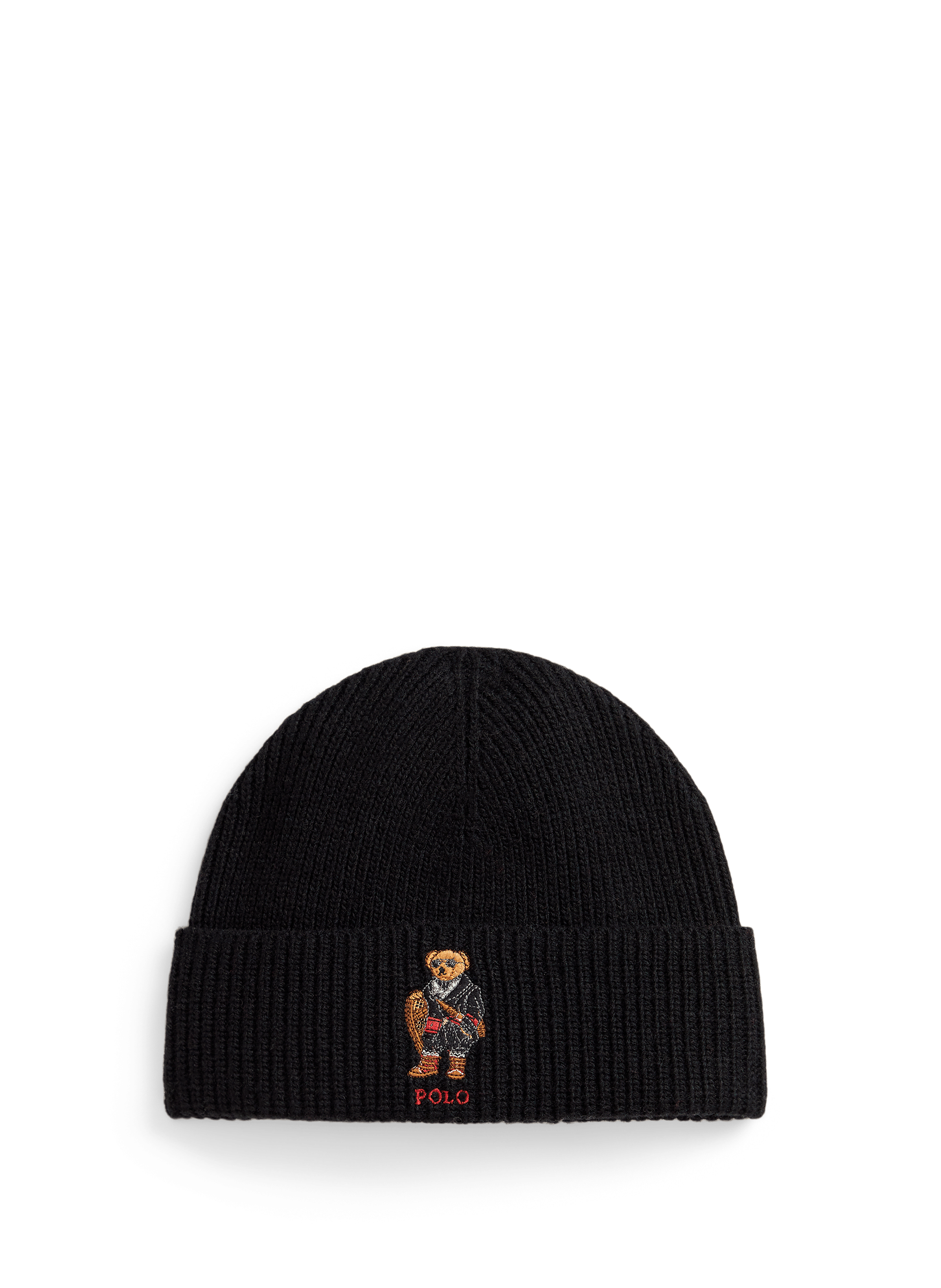 POLO RALPH LAUREN Wool beanie with logo Black