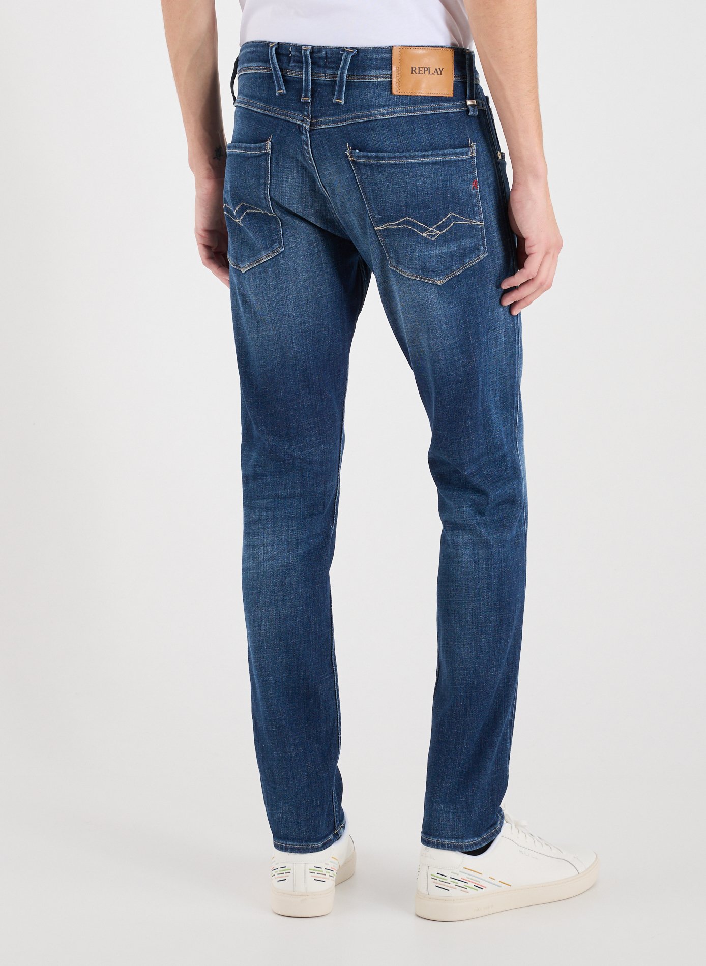 Jeans déchiré en coton mélangé REPLAY Bleu