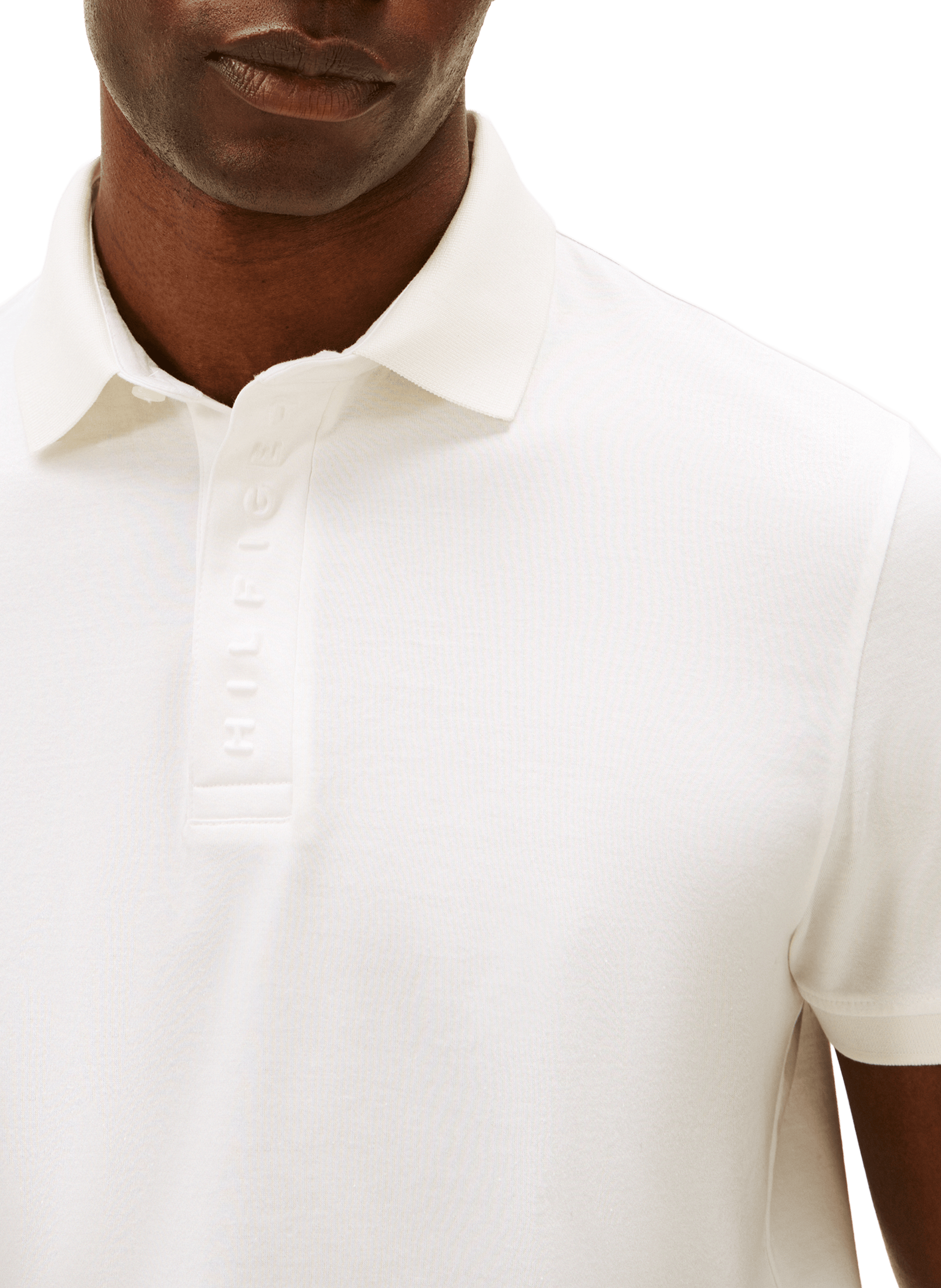 Polo manches courtes en coton TOMMY HILFIGER Blanc