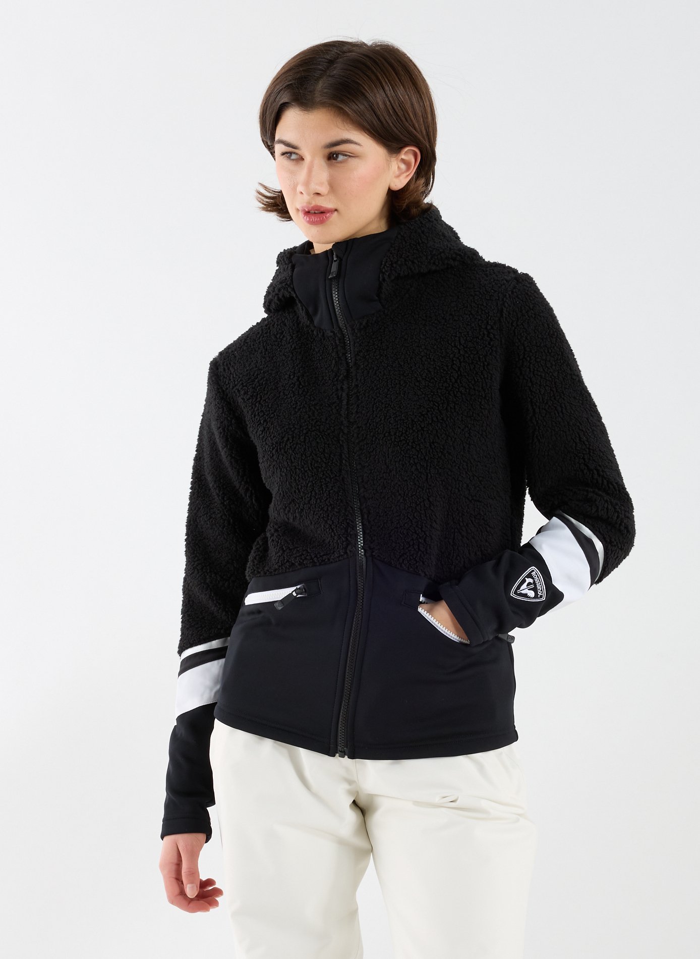 ROSSIGNOL Wispile Fleece Ski Jacket Black