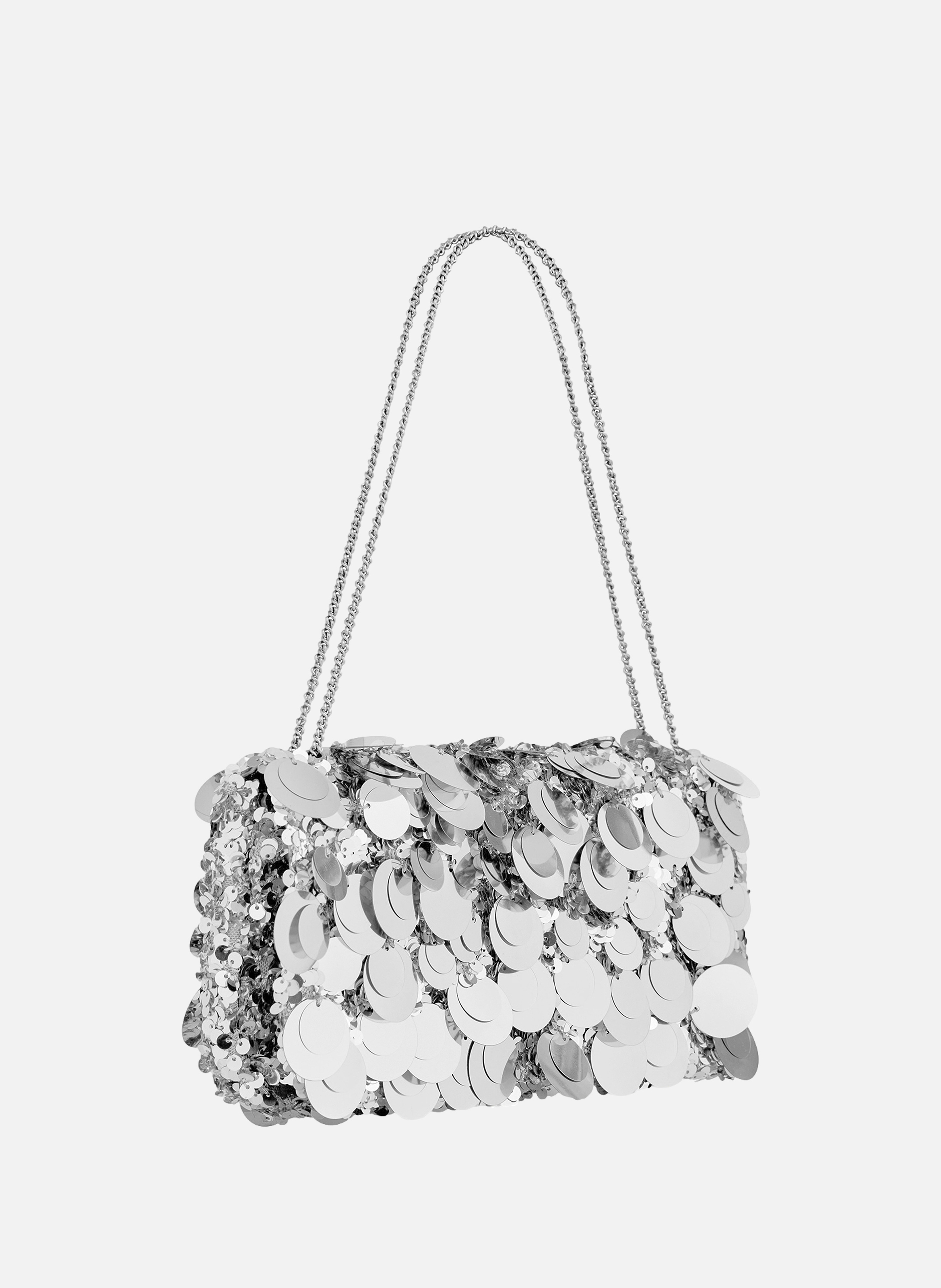 Sac baguette sparkle RABANNE Argent