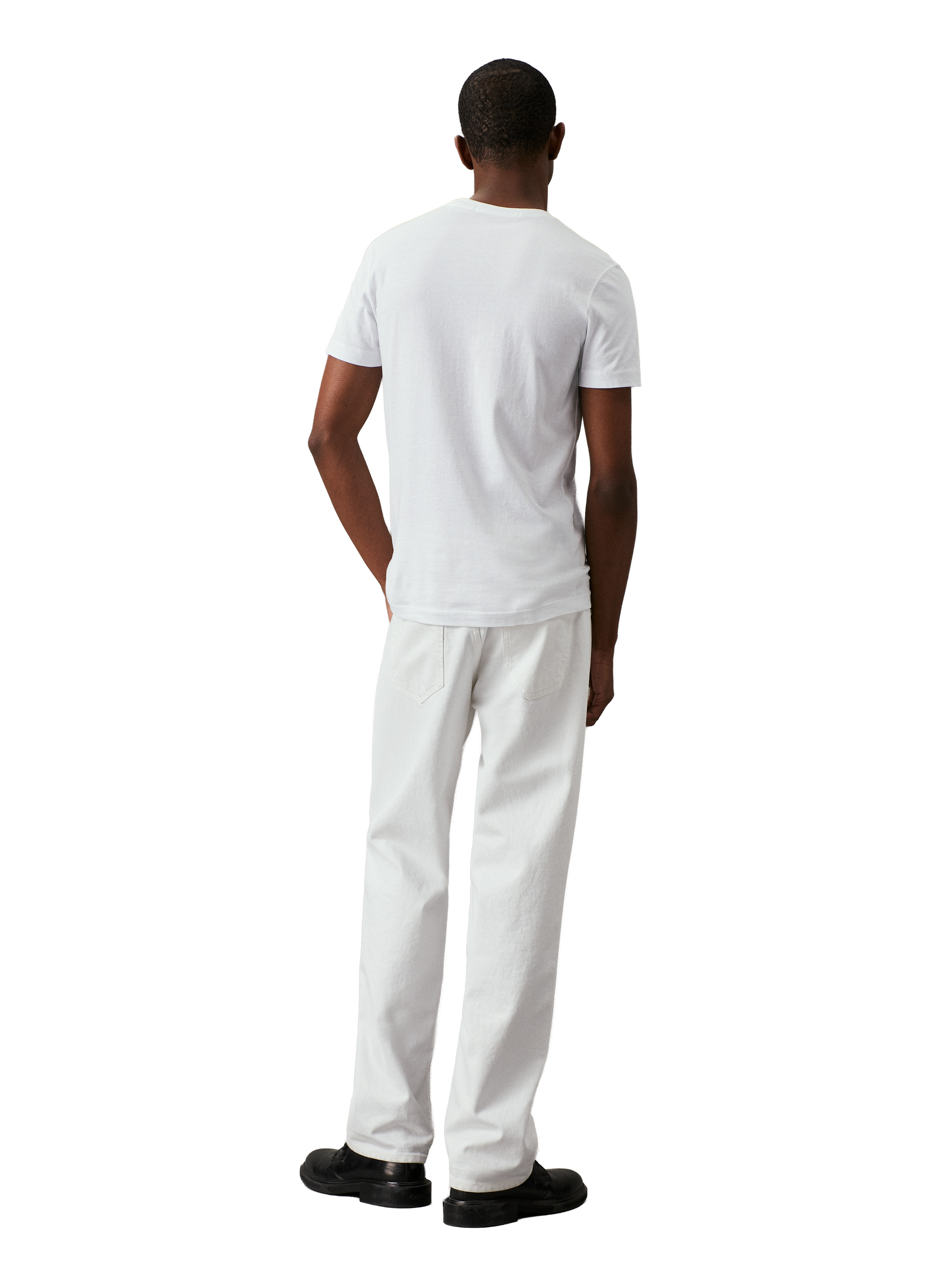 Round-neck cotton T-shirt CALVIN KLEIN White