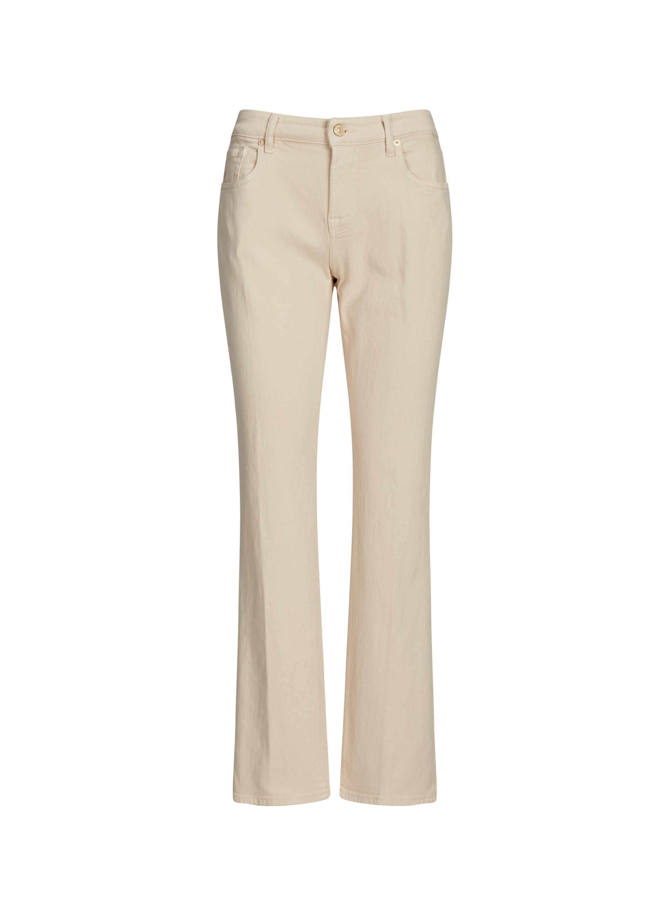 7 FOR ALL MANKIND Jeans droit Calie straight en coton mélangé Beige