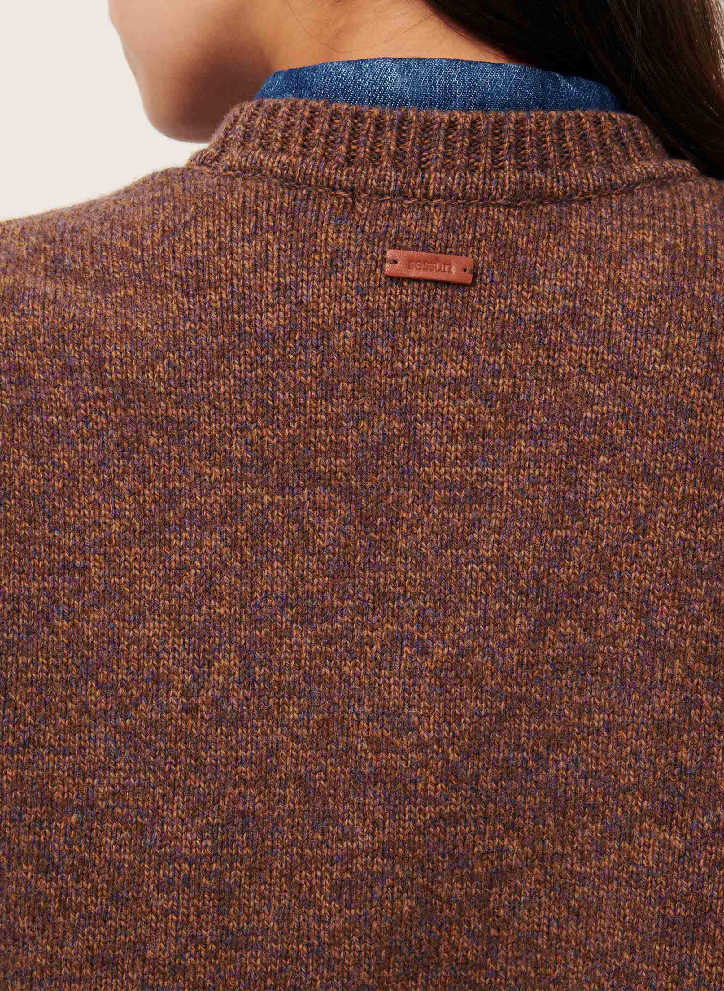 Pull sans manches en laine mérinos fabinino SESSUN Marron