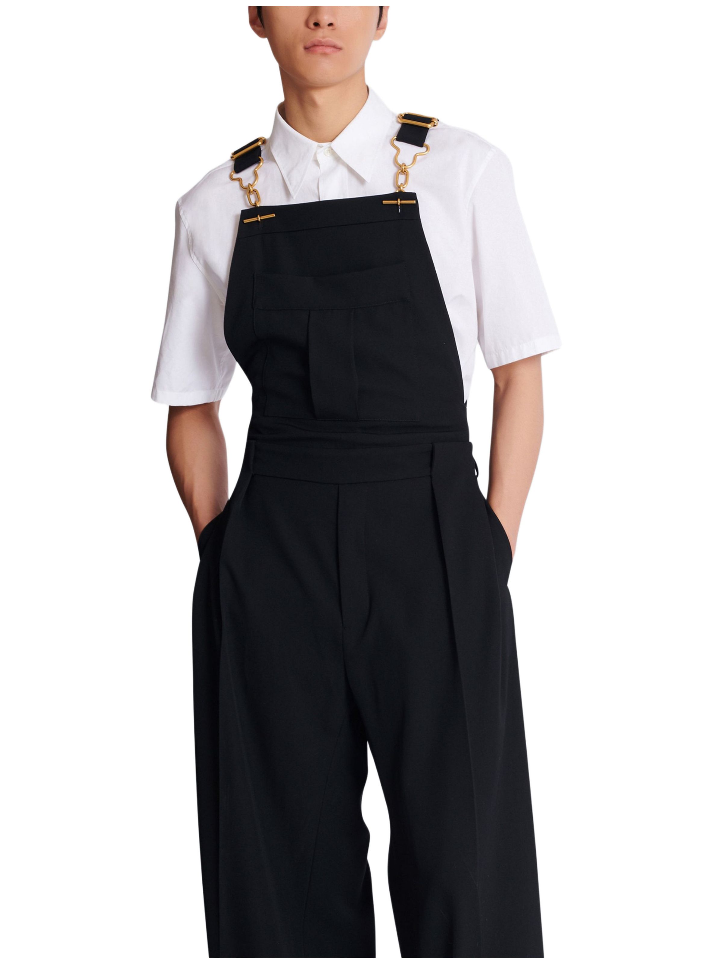 Salopette en laine BALMAIN Noir