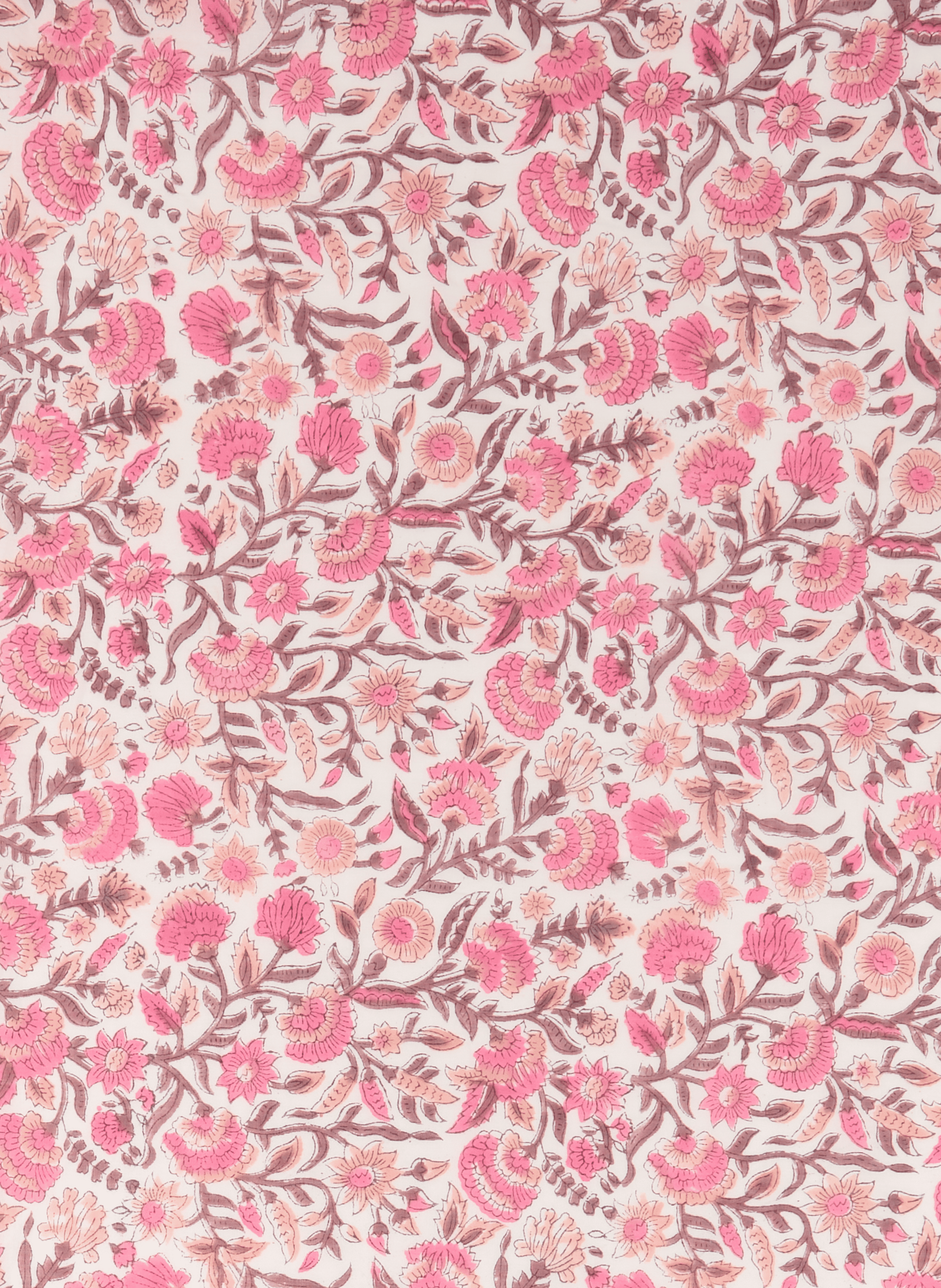 Floral Cotton Block Square Scarf AU PRINTEMPS PARIS Pink