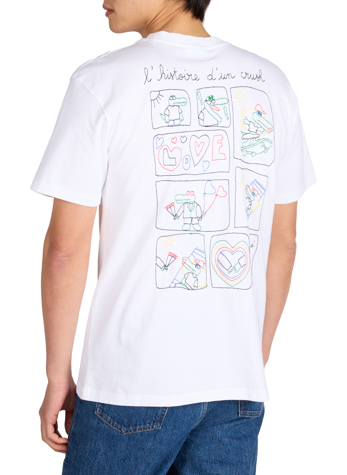 T-shirt Patureau brodé en coton biologique MAISON LABICHE Blanc