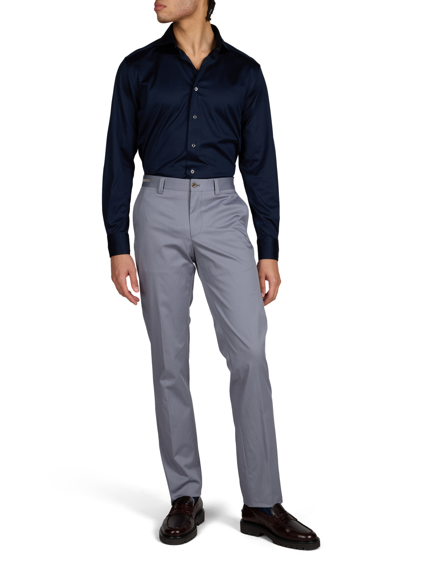 Pantalon slim en coton mélangé CORNELIANI Beige