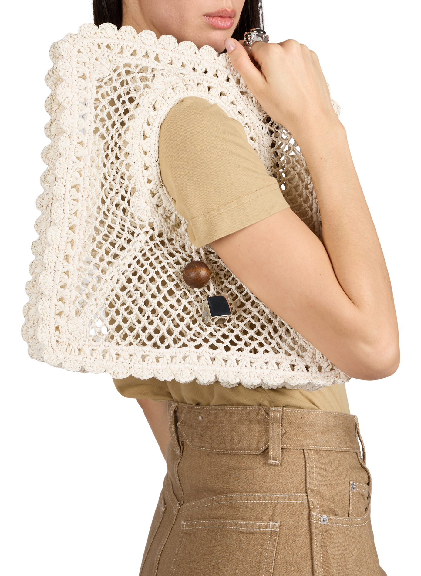 Sac à main Le Petit Carre Spiaggia JACQUEMUS Blanc