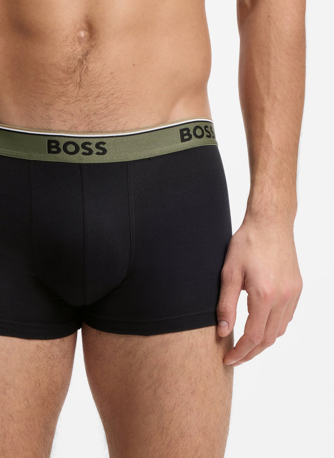 Lot de 3 boxers en coton mélangé BOSS Noir