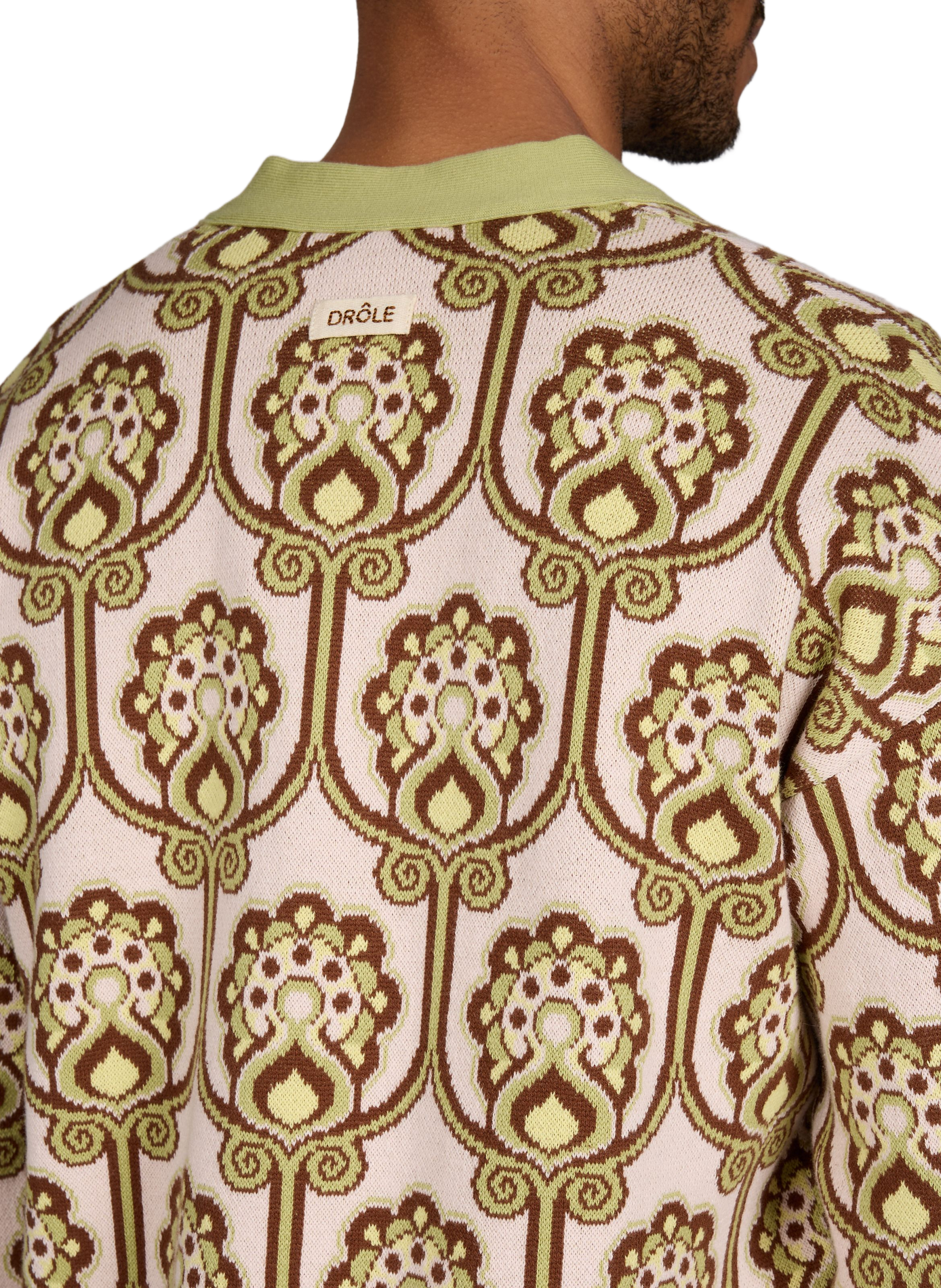 Cotton patterned cardigan DROLE DE MONSIEUR Pink