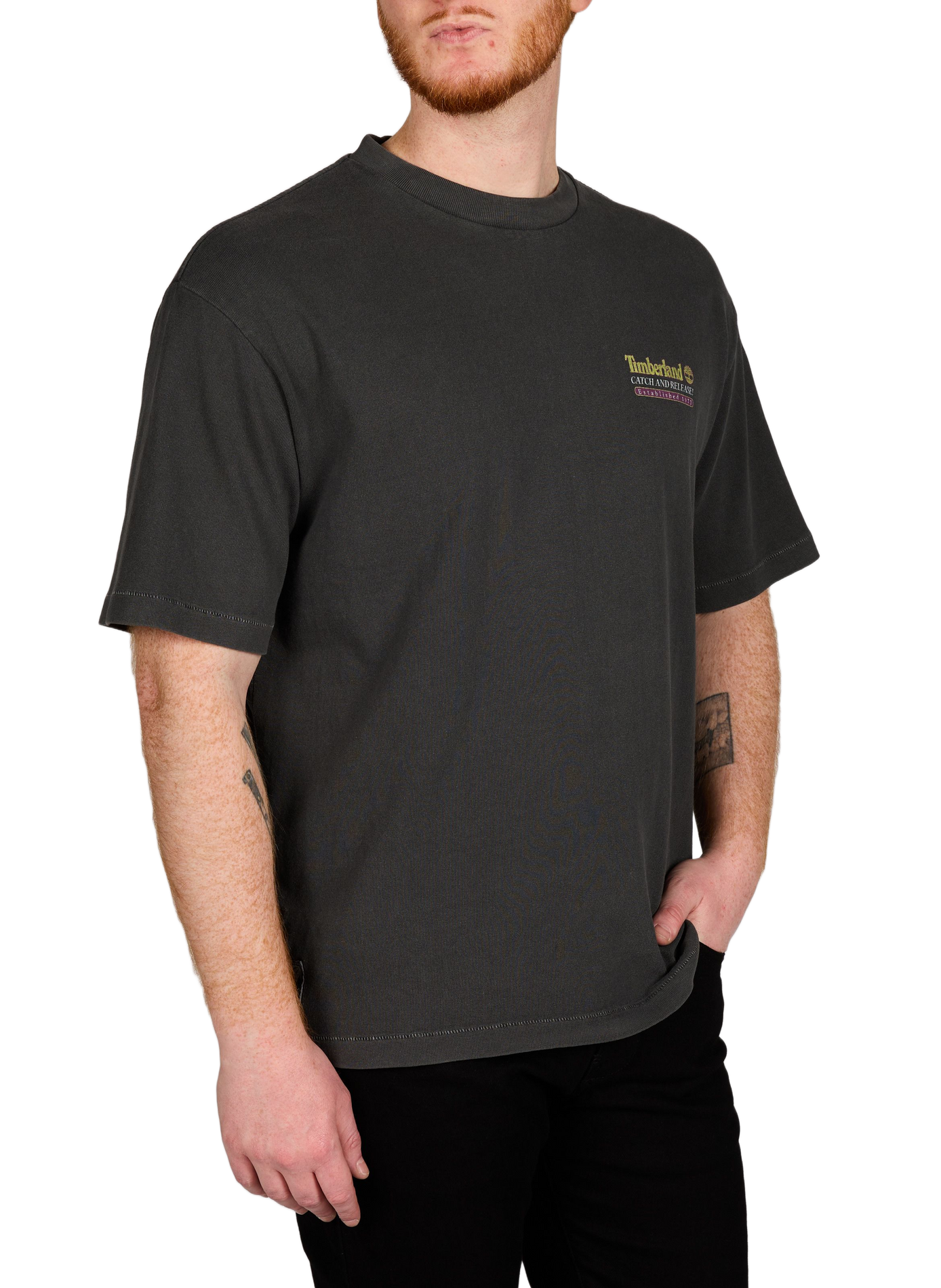 Printed cotton T-shirt TIMBERLAND Black