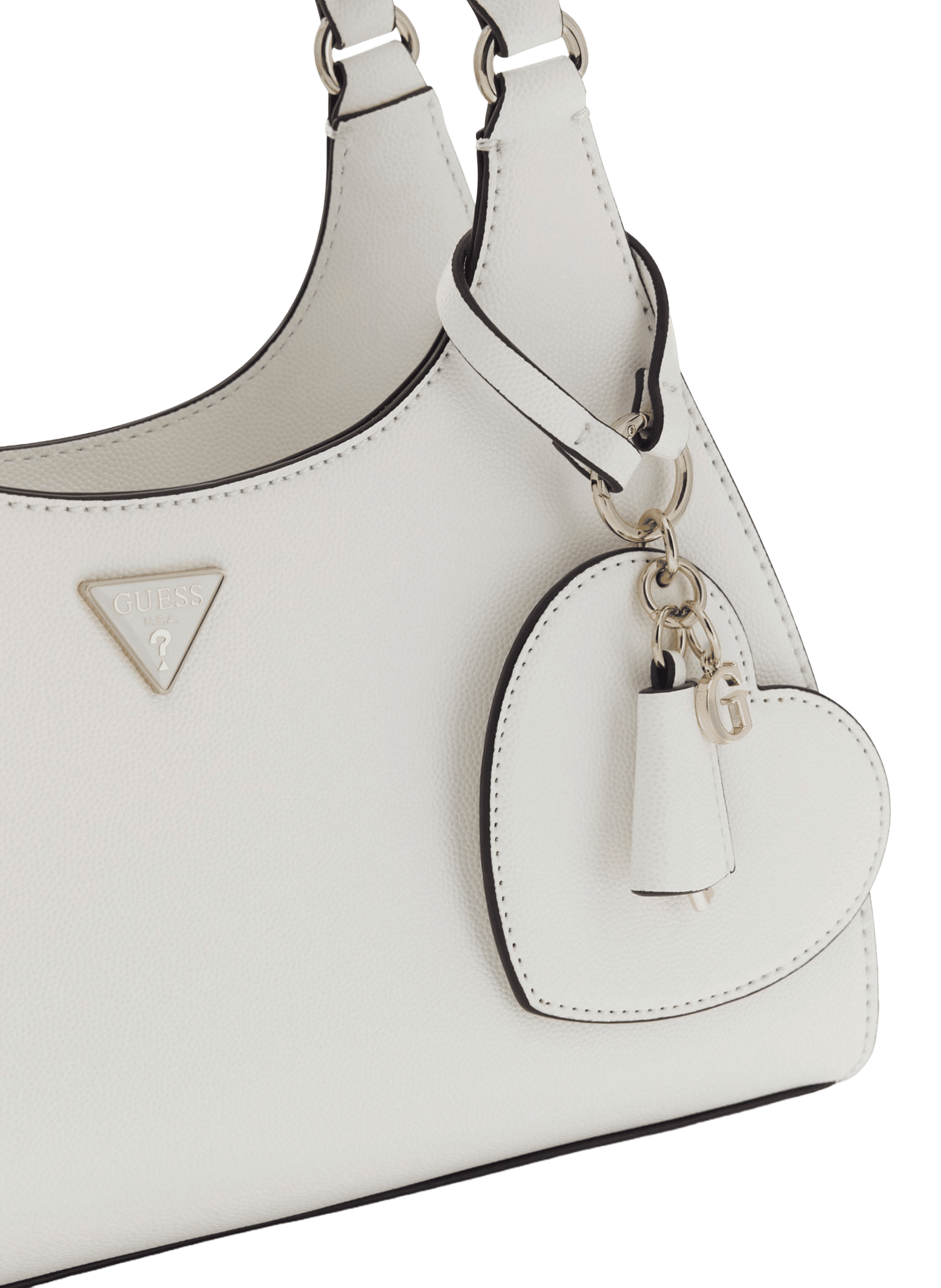 Borsa a tracolla Isobel con tracolla removibile GUESS Bianco