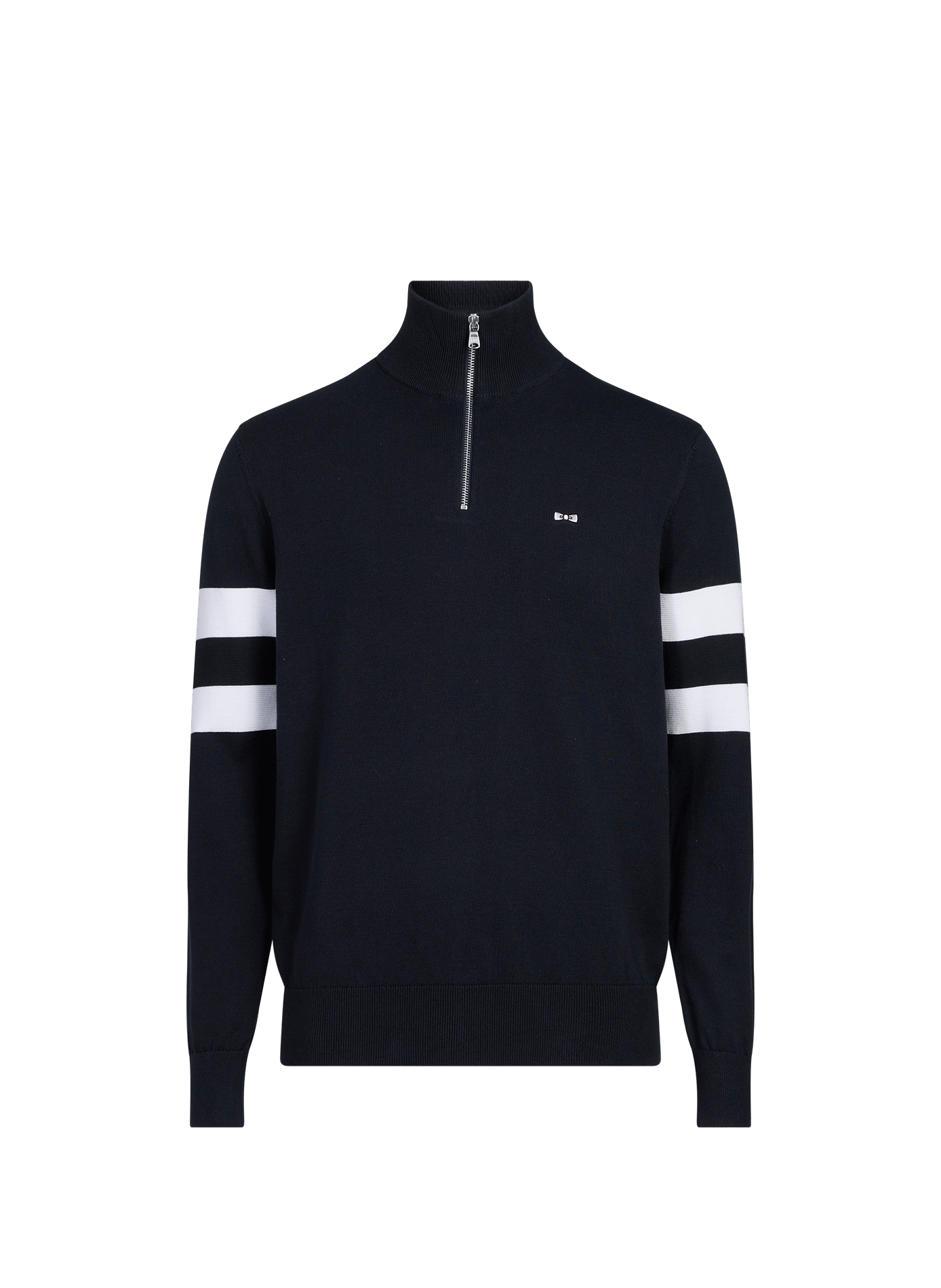 Pull col montant en coton à double rayures EDEN PARK Bleu