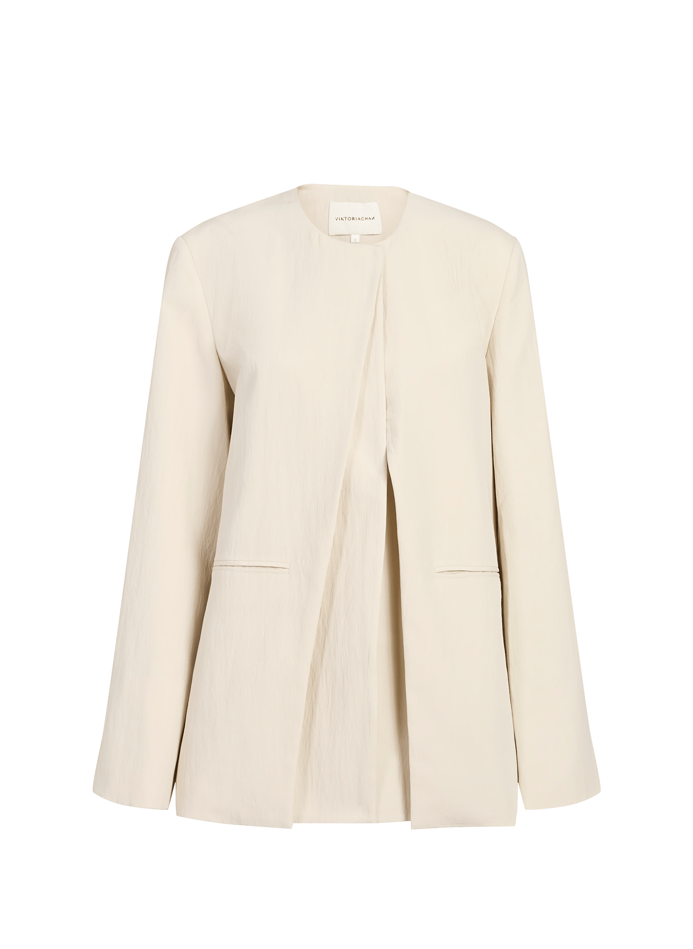 Kalida high neck blazer VIKTORIA CHAN Beige