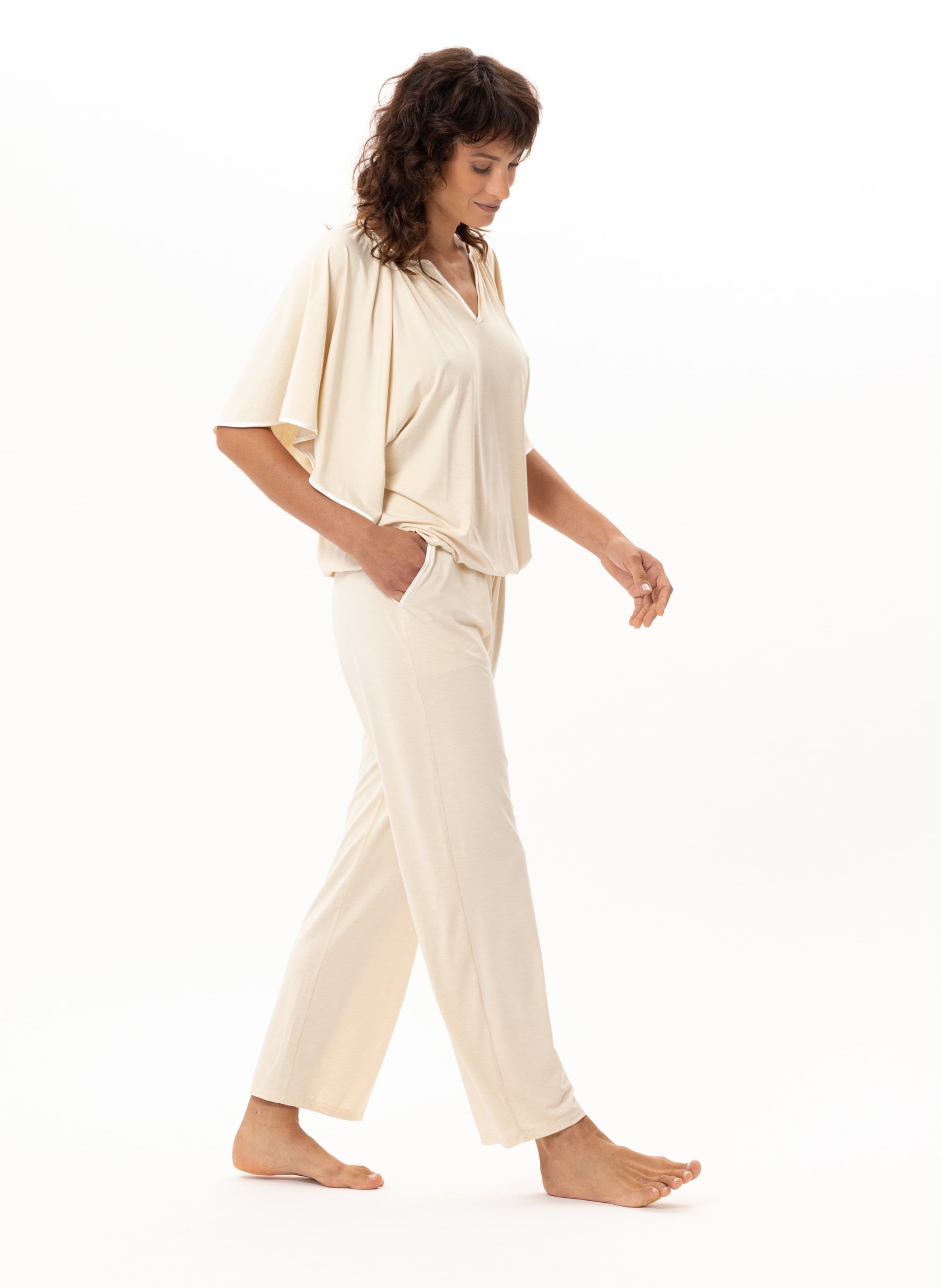 Ensemble homewear en modal nina 222 LE CHAT Beige