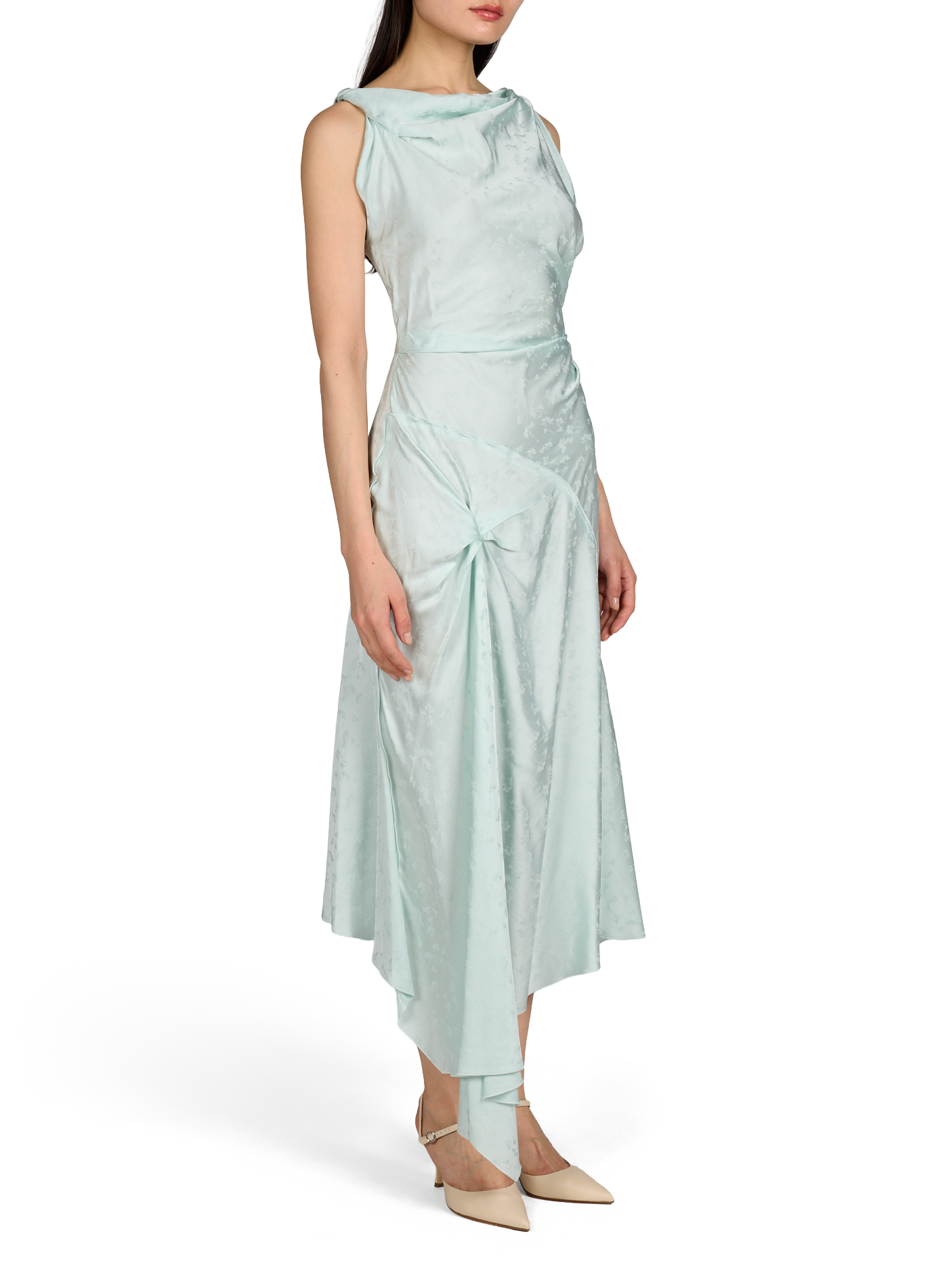 Posy floral jacquard midi dress VICTORIA BECKHAM Blue