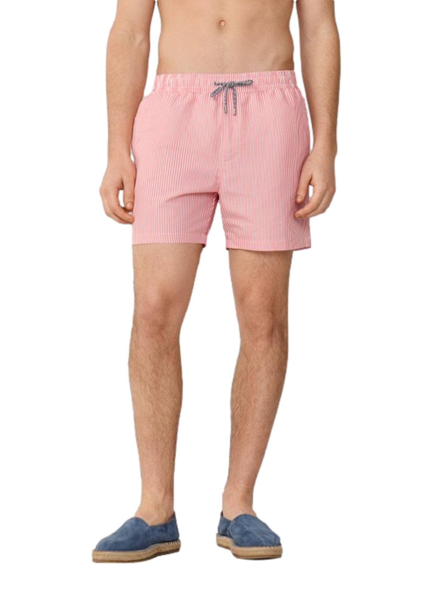 Short da bagno a righe in seersucker FACONNABLE Rosa