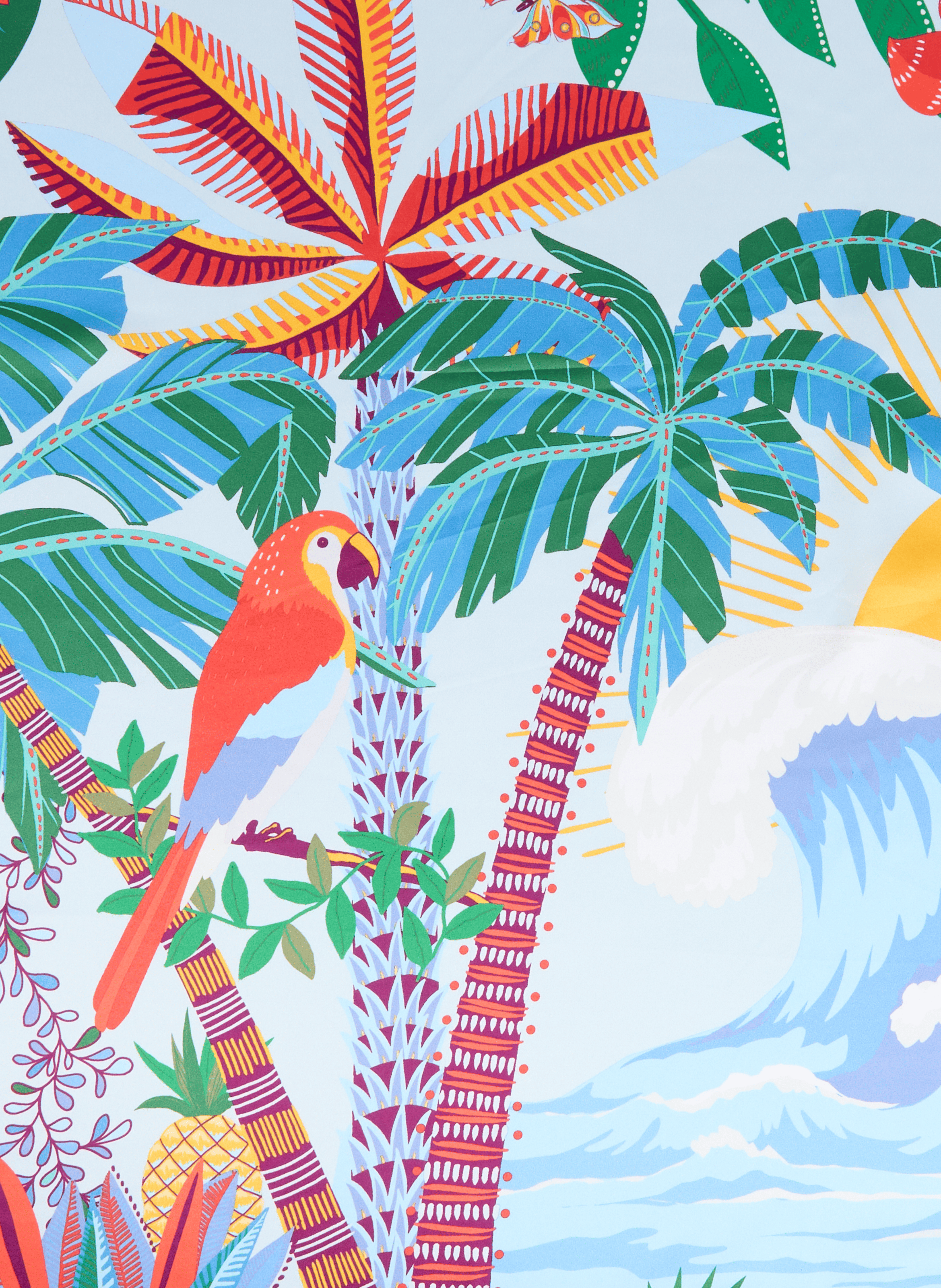 Foulard imprimé Hawaï WILD Bleu