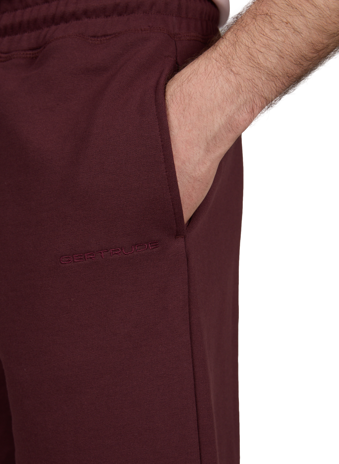 Short Yann uni en coton mélangé | Rouge GERTRUDE ET GASTON Homme